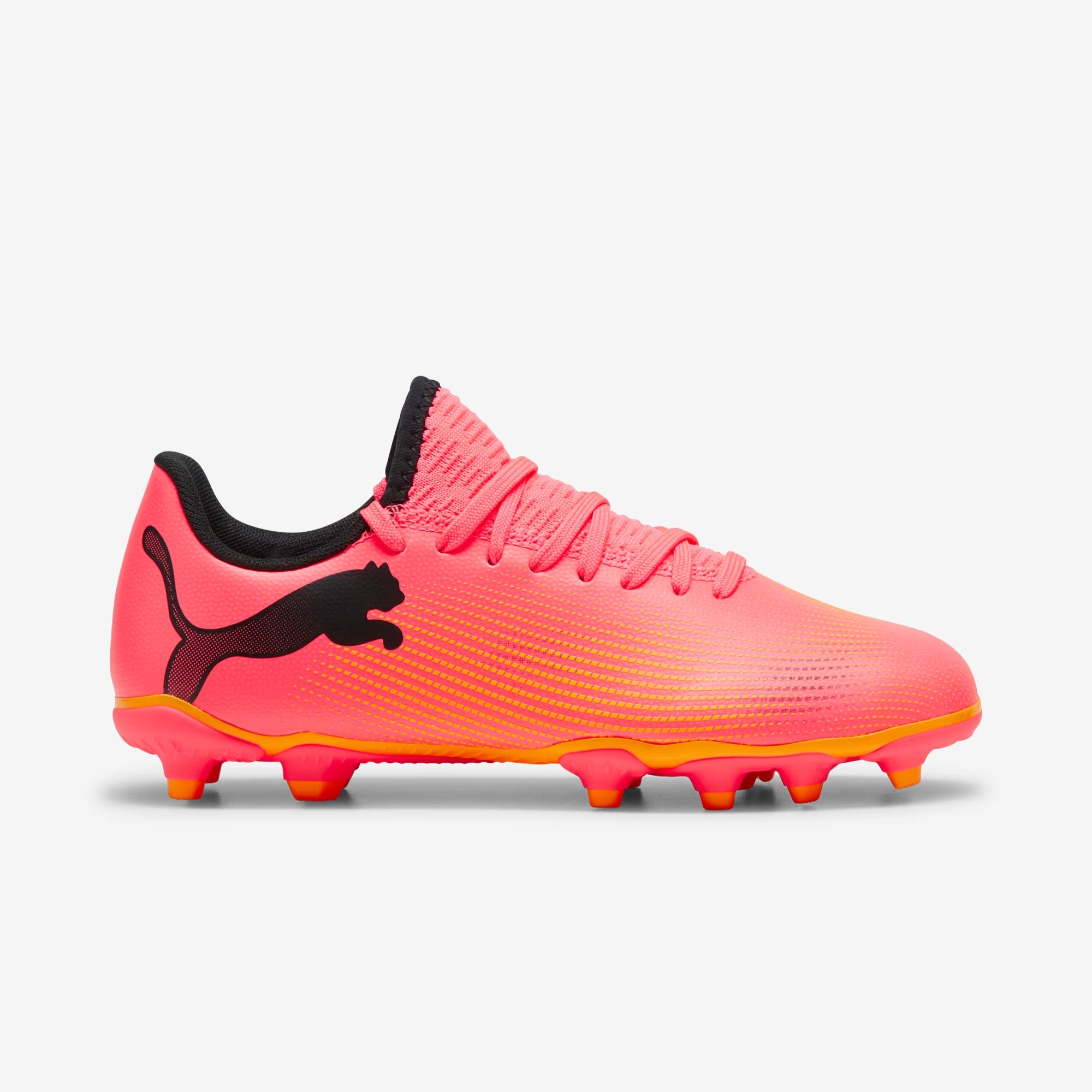 Puma サッカーシューズ オレンジ/ピンク PUMA FUTURE 7 PLAY Big Kids' Firm/Artificial-Ground Low-Top Soccer