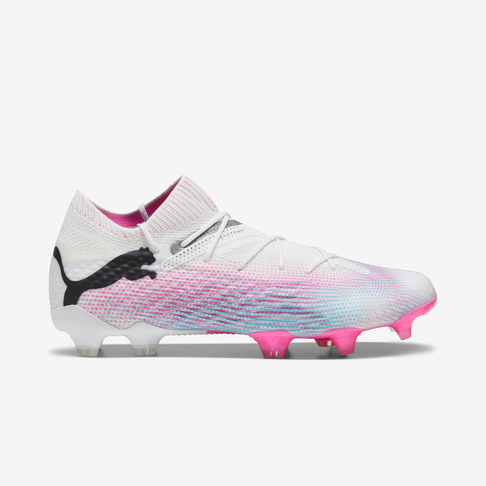 PUMA FUTURE 7 ULTIMATE Firm/Artificial-Ground Low-Top Soccer Cleats - PUMA White-PUMA Black-Poison Pink