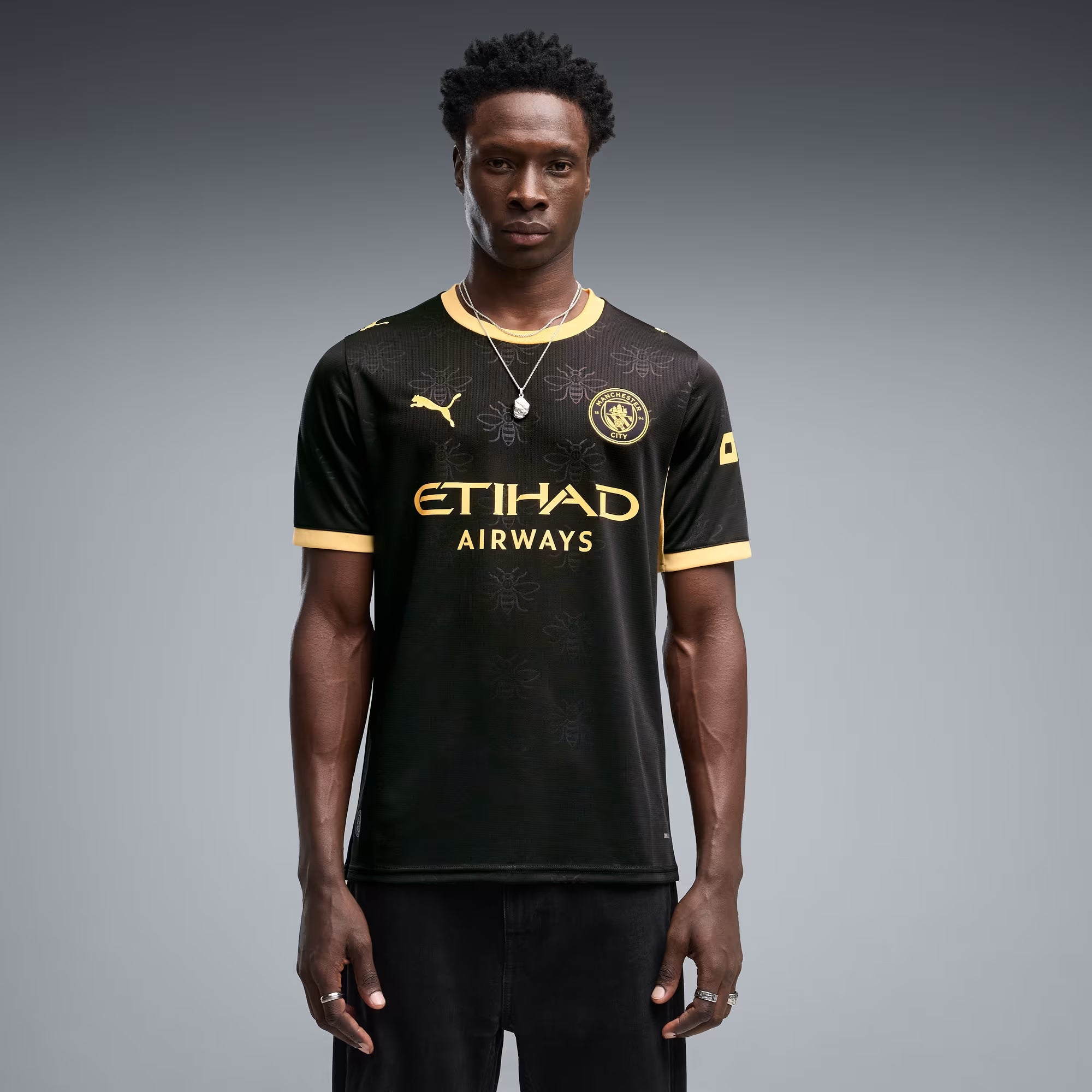 PUMA Manchester City 2026/27 Stadium Away Men's Soccer Jersey - PUMA Black-Flaxen