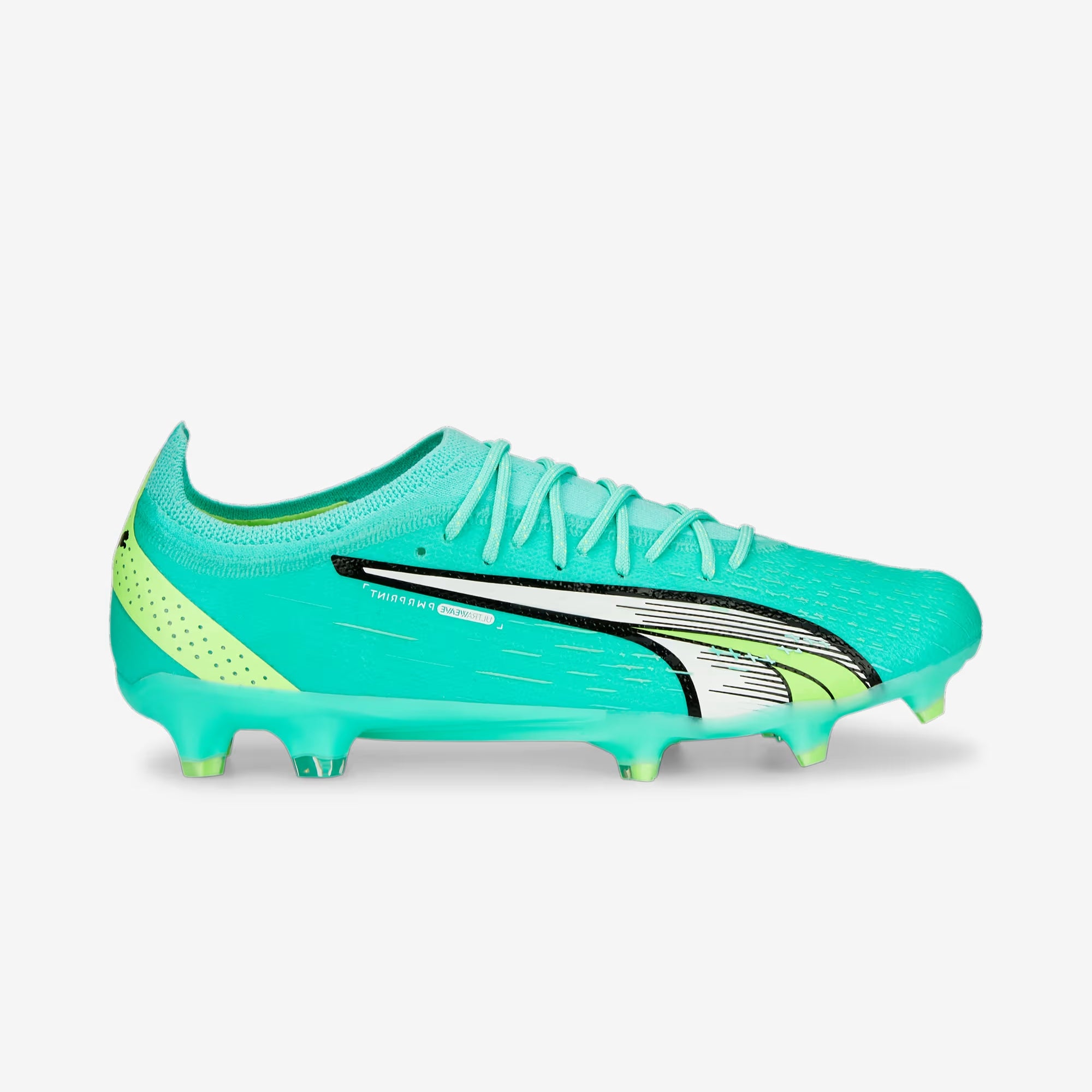 PUMA ULTRA ULTIMATE Firm/Artificial-Ground Low-Top Soccer Cleats - Electric Peppermint-PUMA White-Fast Yellow