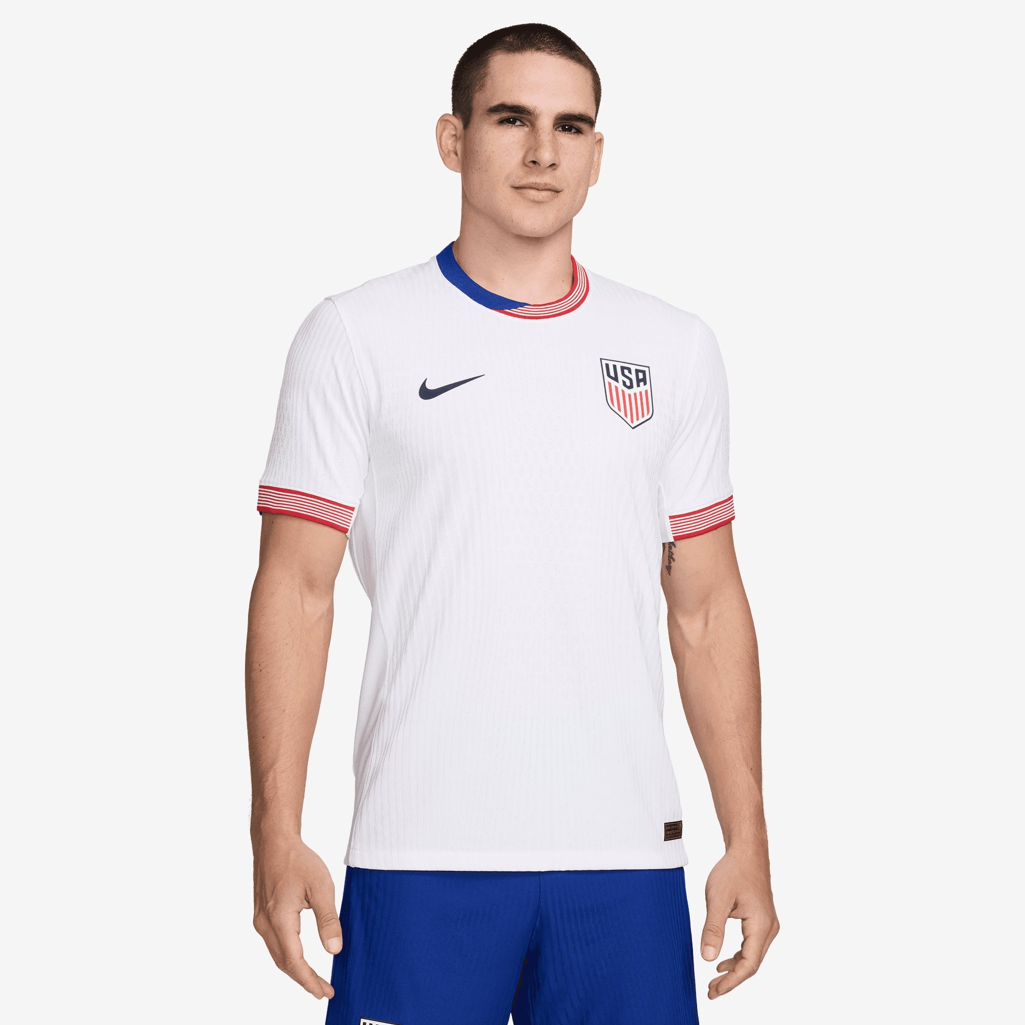 Nike USMNT 2024 Match Home Men's Dri-FIT ADV Soccer Authentic Jersey - White/White/Obsidian