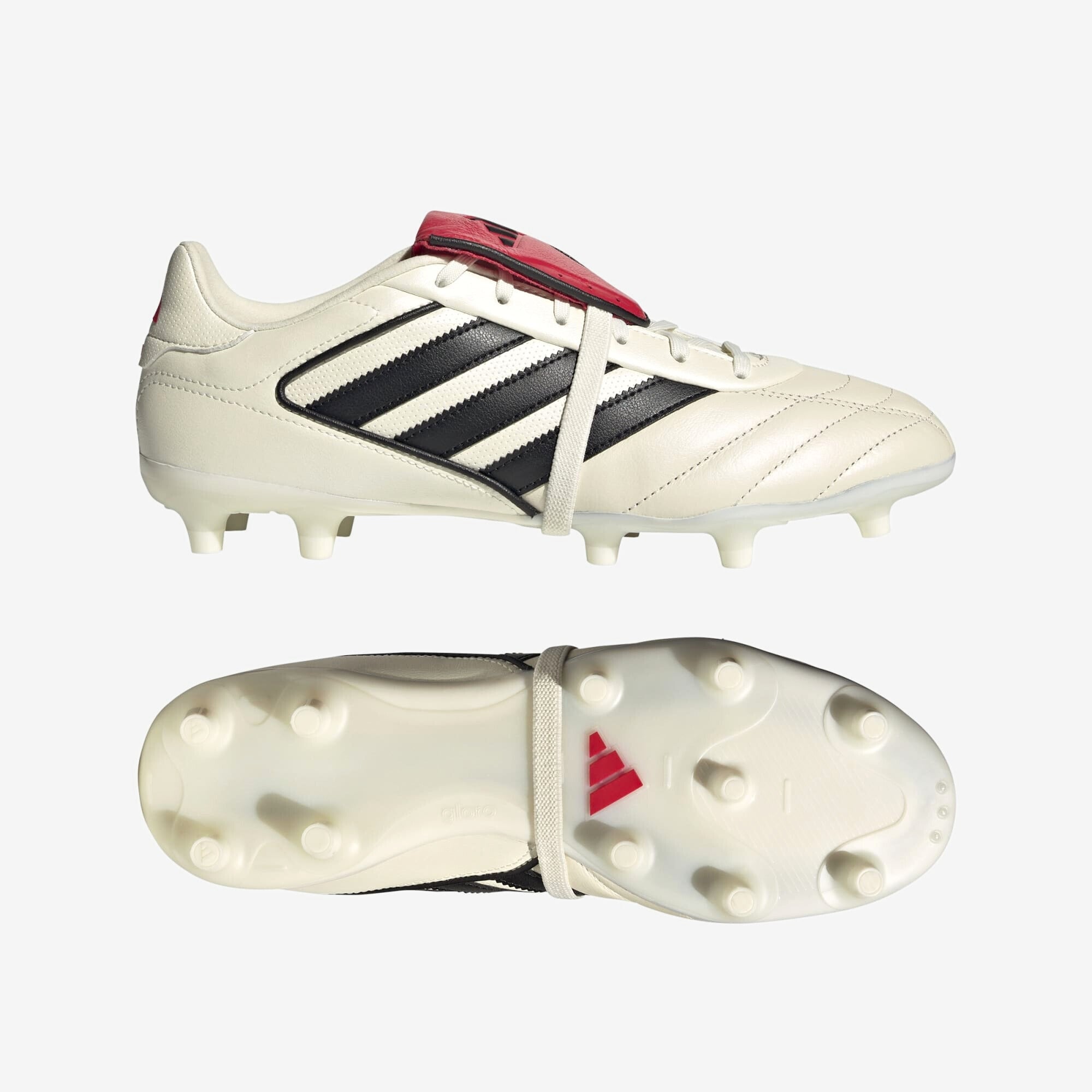 adidas Copa Gloro 2 FG Low-Top Soccer Cleats - Off White / Black / Pure Ruby