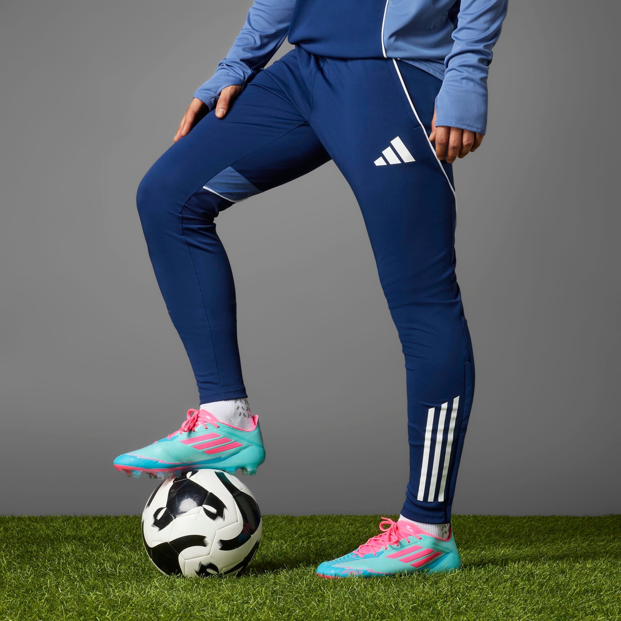 adidas F50 Elite Messi FG Low-Top Soccer Cleats - Flash Aqua / Lucid Pink / Lucid Cyan