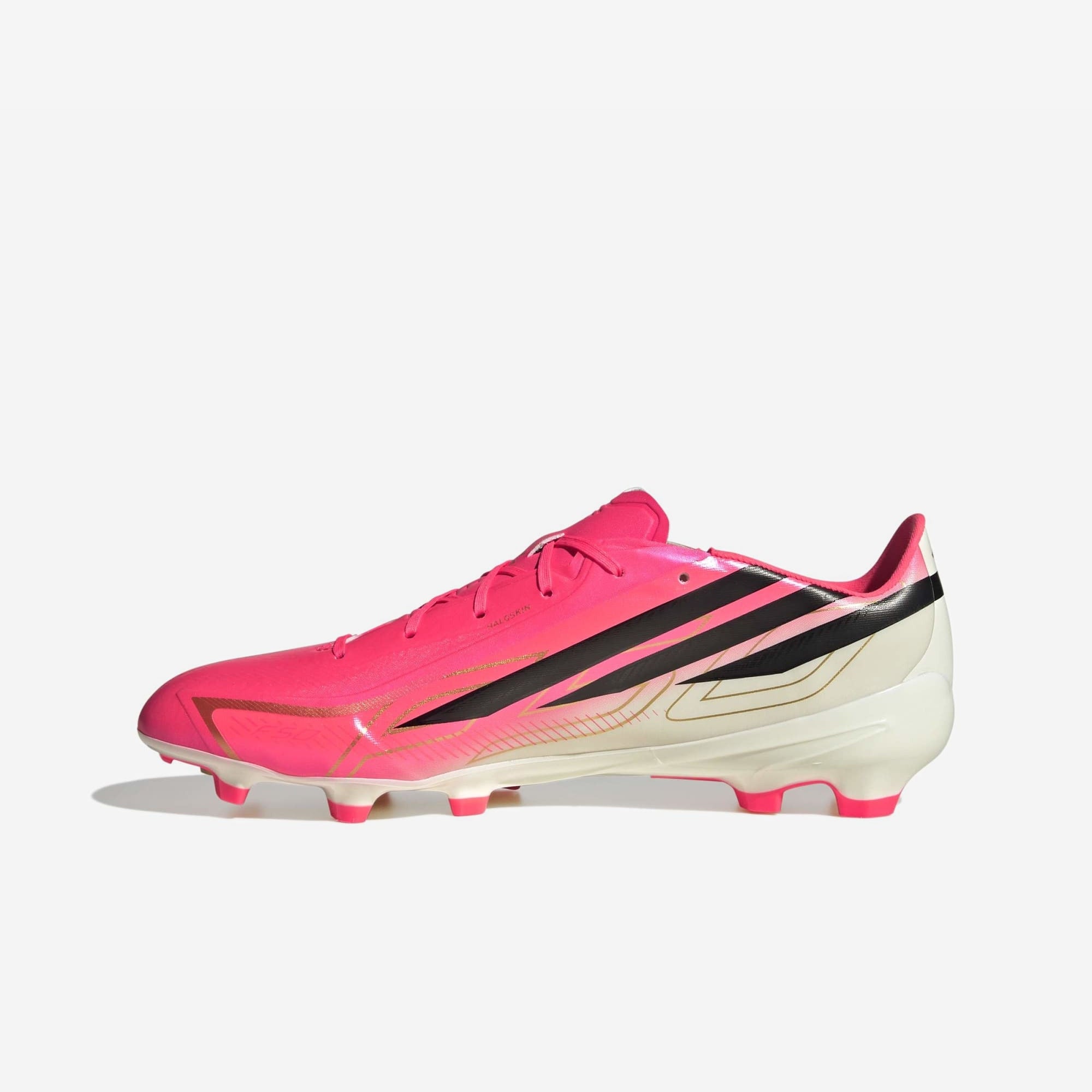 adidas F50 Hyperfast League Firm-Ground Low-Top Soccer Cleats - Solar Turbo / Core Black / Gold Met.