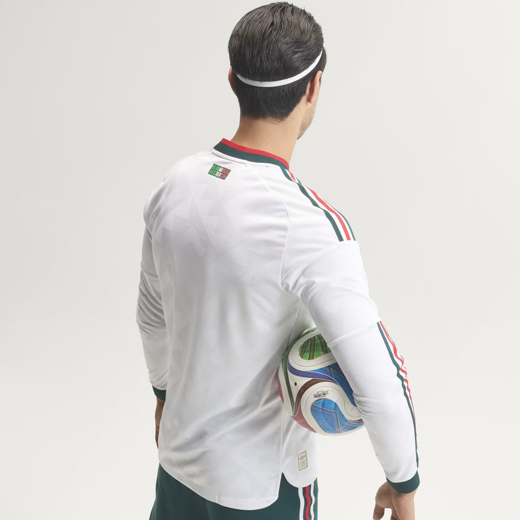adidas Mexico 2026 Match Away Men's Soccer Authentic Long-Sleeve Jersey - White