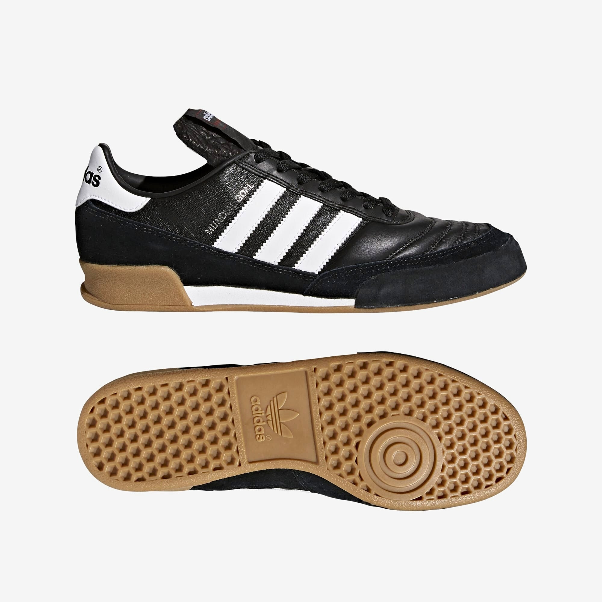 adidas Mundial Goal IC Low-Top Soccer Shoes - Black/White