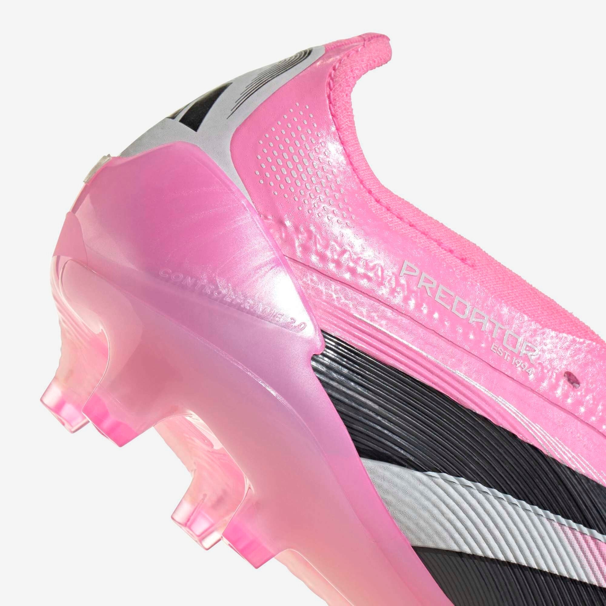 adidas Predator Elite Fold-Over Tongue Firm-Ground Low-Top Soccer Cleats - Beam Pink / Core Black / Cloud White