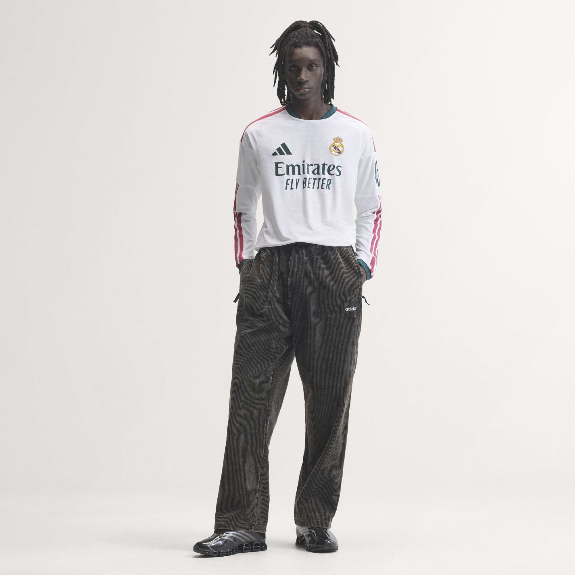 adidas Real Madrid 2026/27 Match Home Men's Soccer Authentic Long-Sleeve Jersey - White
