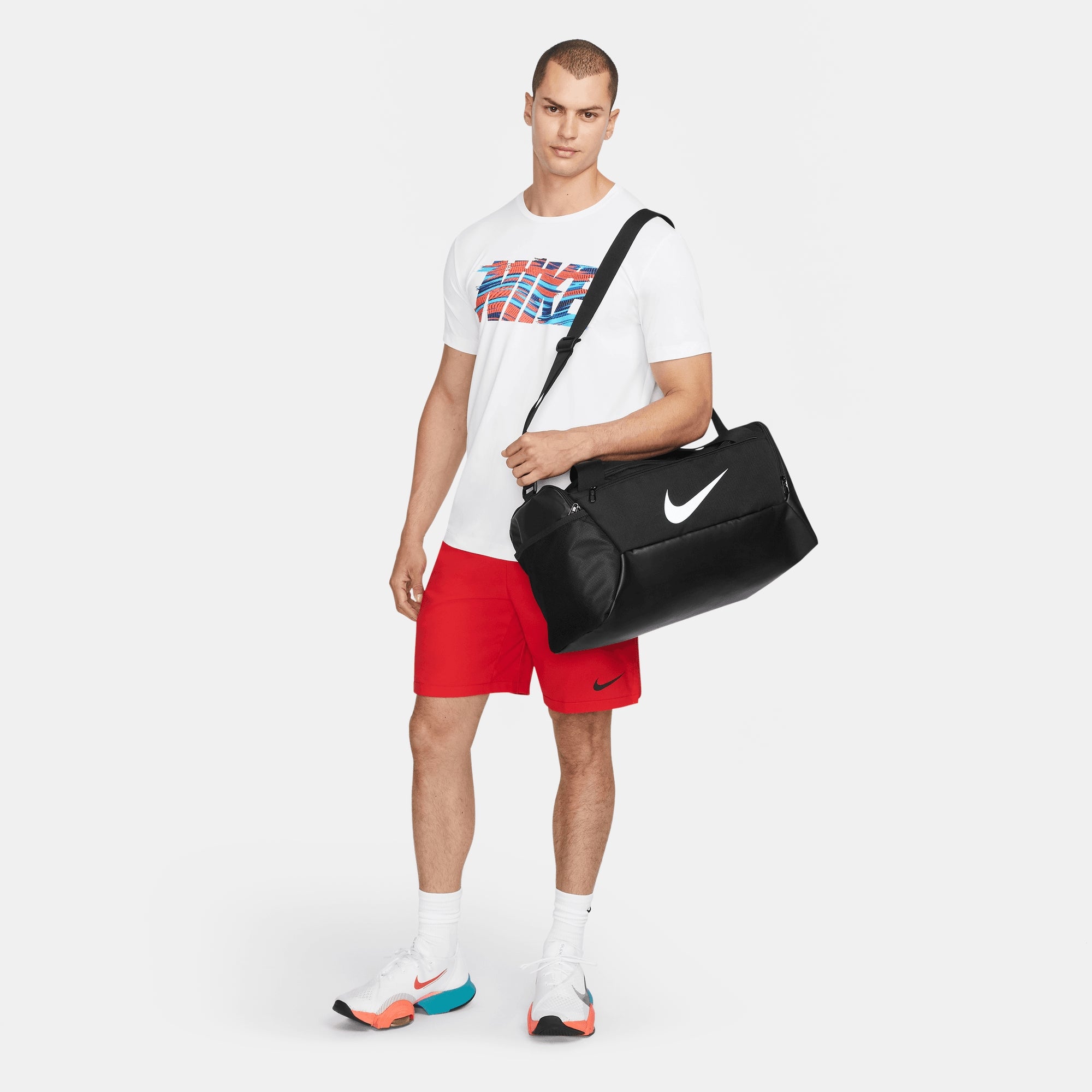 Nike Brasilia Training Duffel Bag (Small, 41L) - Black/Black/White