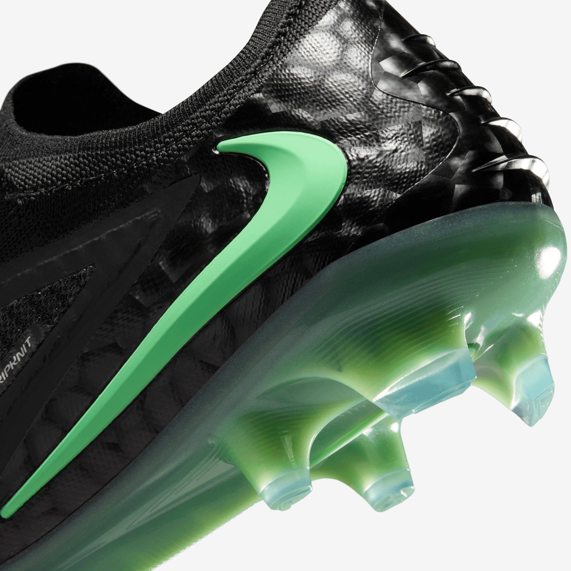 Nike Phantom 6 Low Elite Firm-Ground Soccer Cleats - Black/Illusion Green-Black