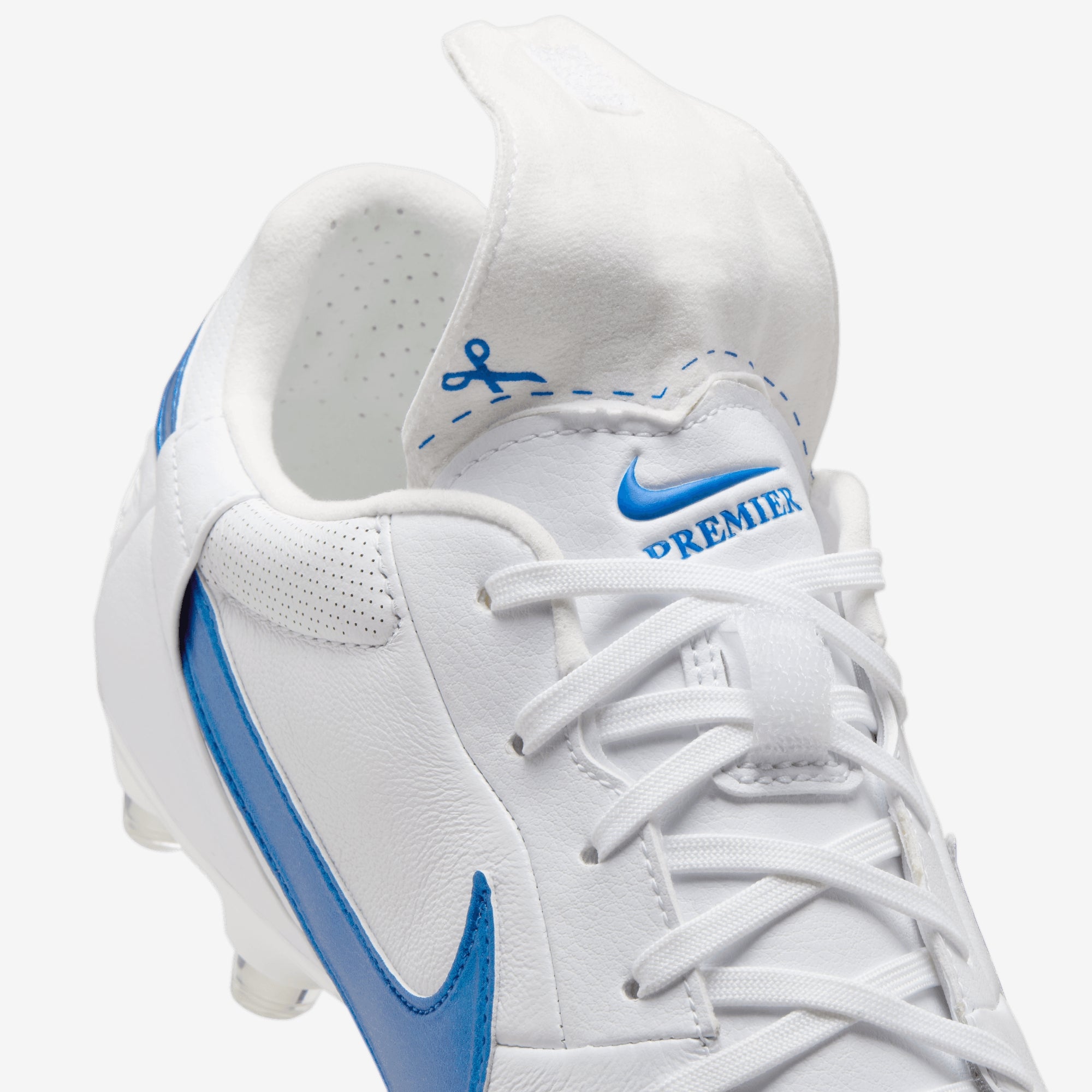 Nike Premier 3 FG Low-Top Soccer Cleats - White/Signal Blue