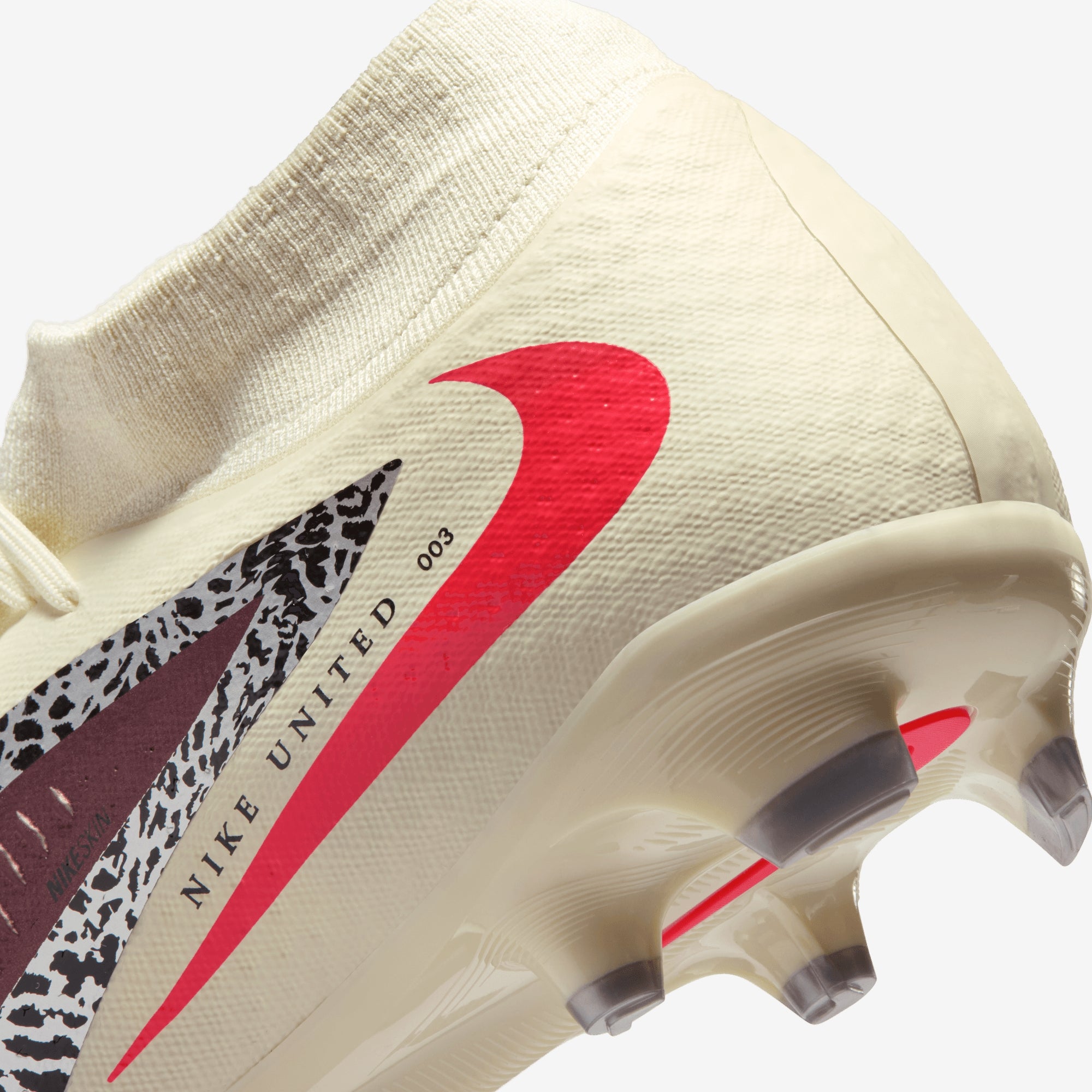 Nike United Phantom 6 High Academy Multi-Ground Soccer Cleats - Burgundy Crush/University Red-Fossil