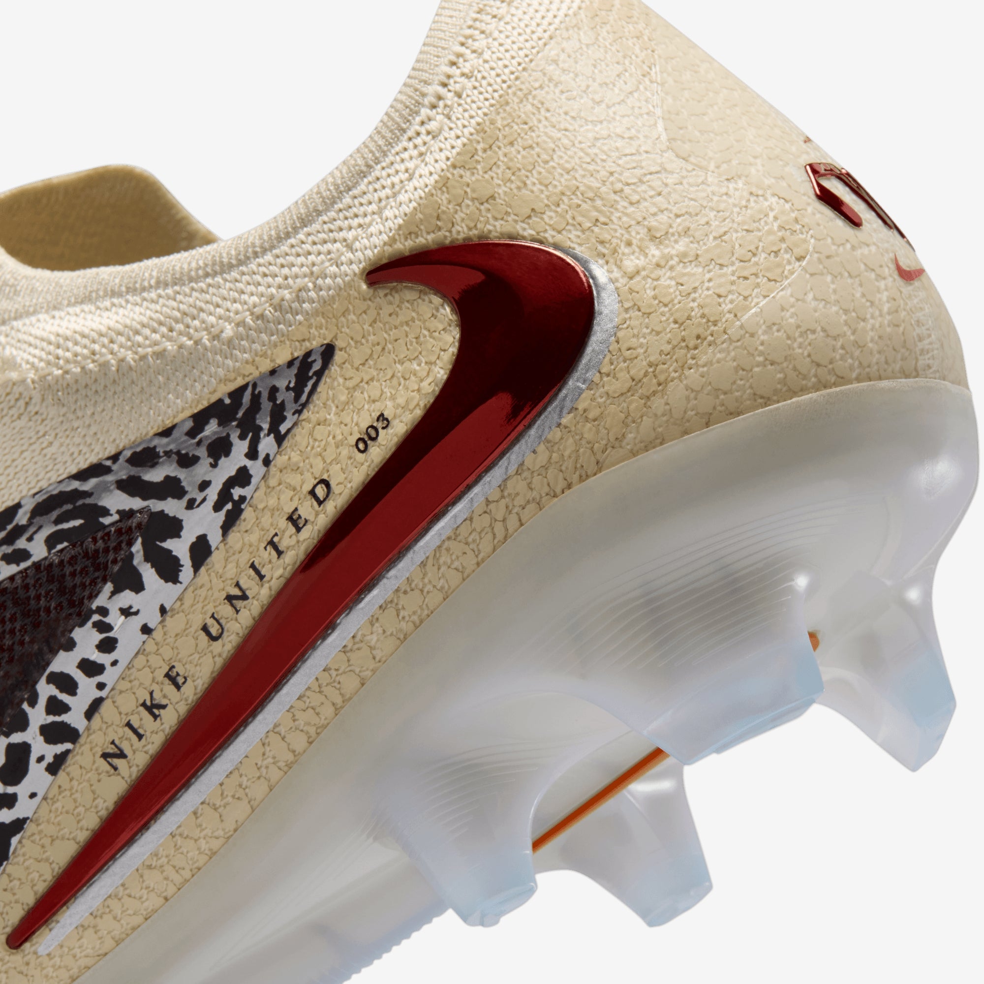 Nike United Phantom 6 Low Elite Firm-Ground Soccer Cleats - Burgundy Crush/University Red-Fossil