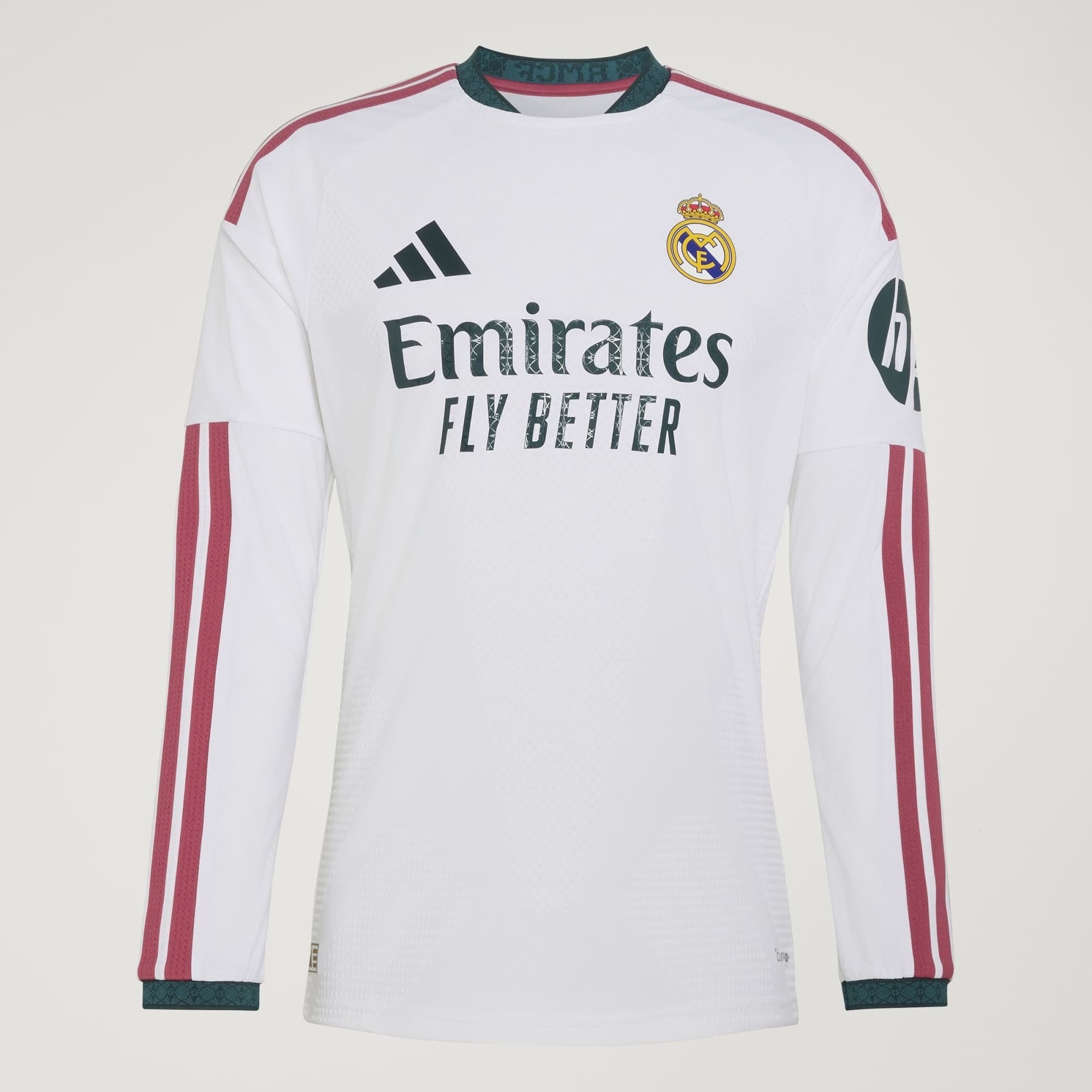 adidas Real Madrid 2026/27 Match Home Men's Soccer Authentic Long-Sleeve Jersey - White