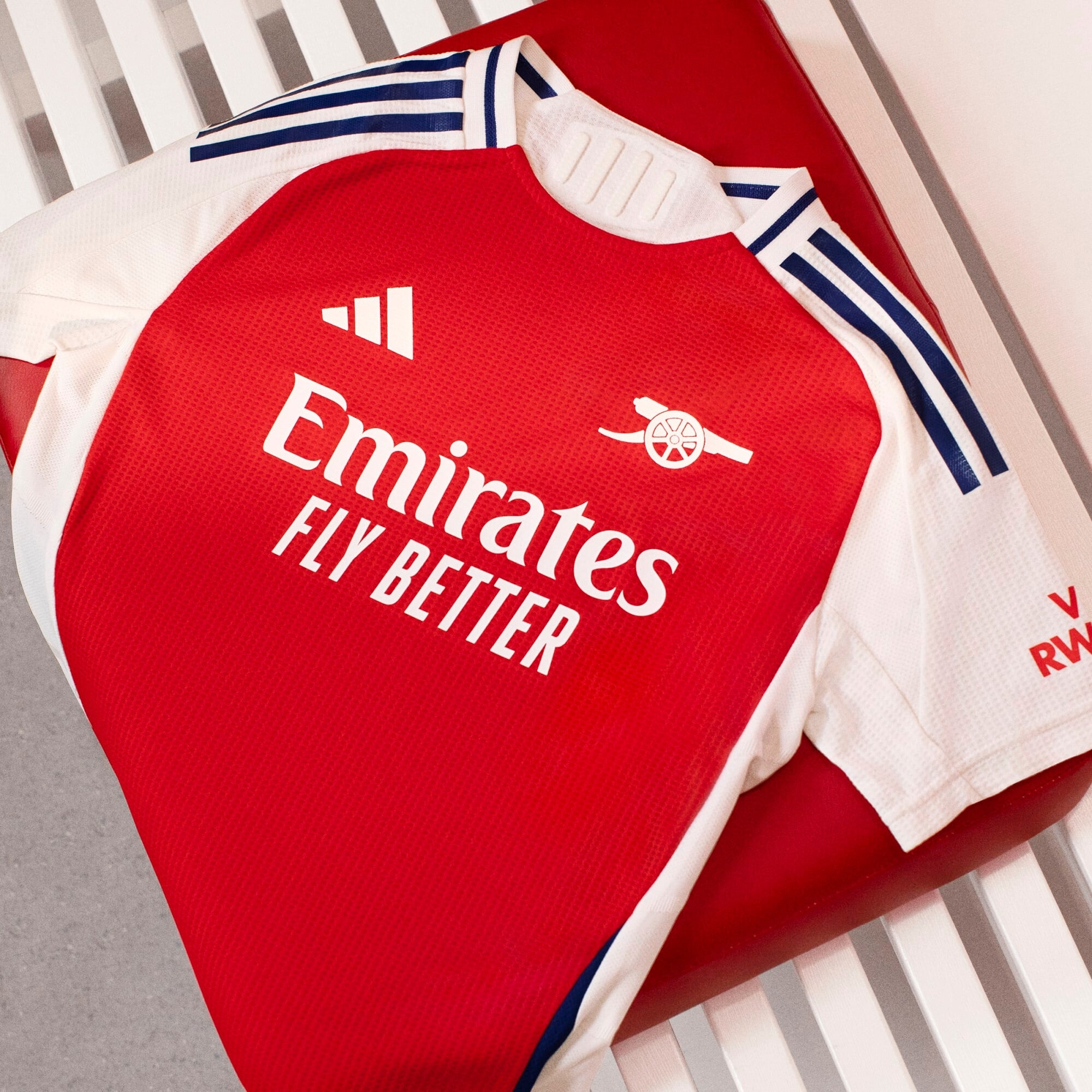 adidas Arsenal 2024/25 Match Home Men's HEAT.RDY Soccer Authentic Jersey - Better Scarlet / White