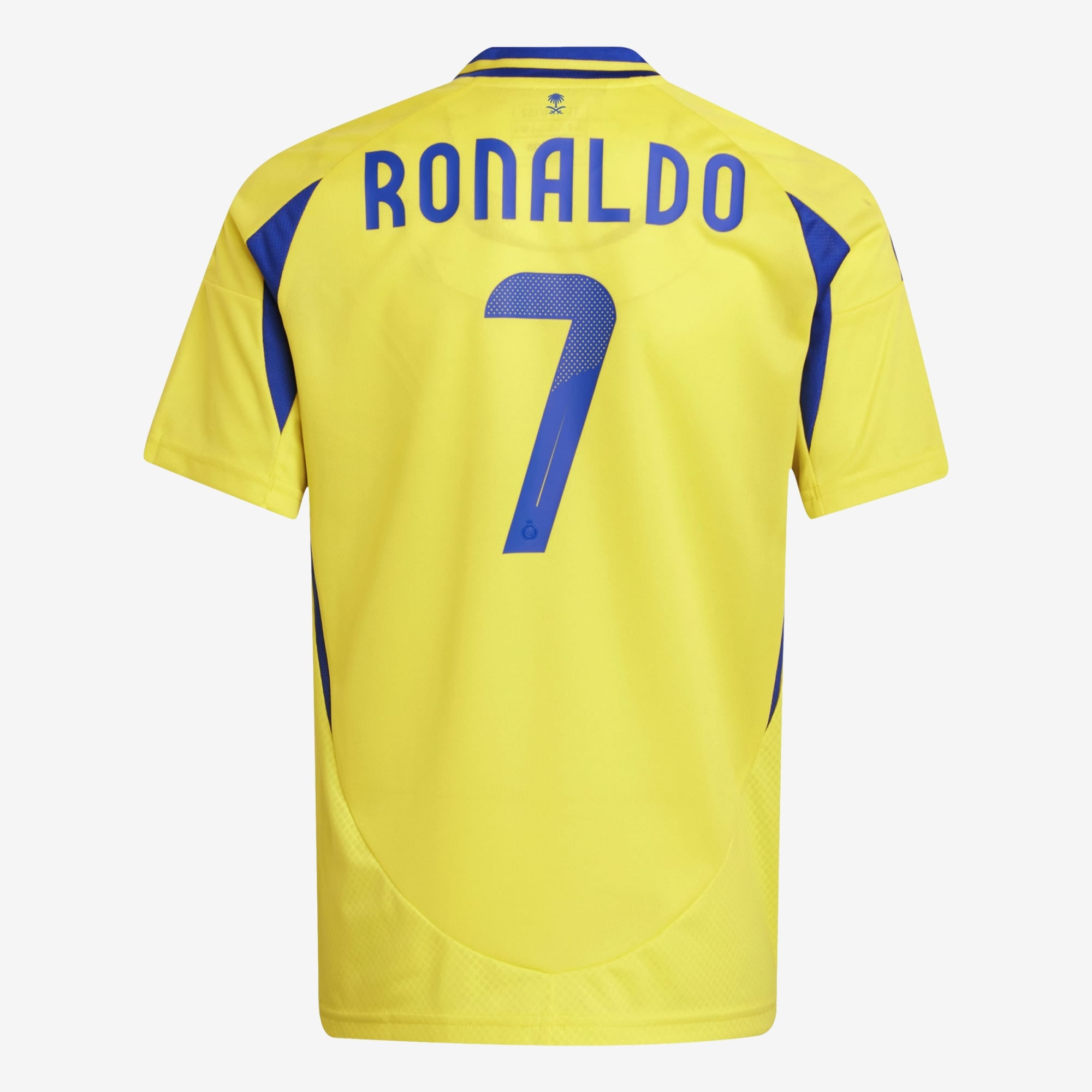 adidas Al Nassr FC 2024/25 Ronaldo Stadium Home Big Kids' AEROREADY Soccer Replica Jersey - Impact Yellow / Royal Blue