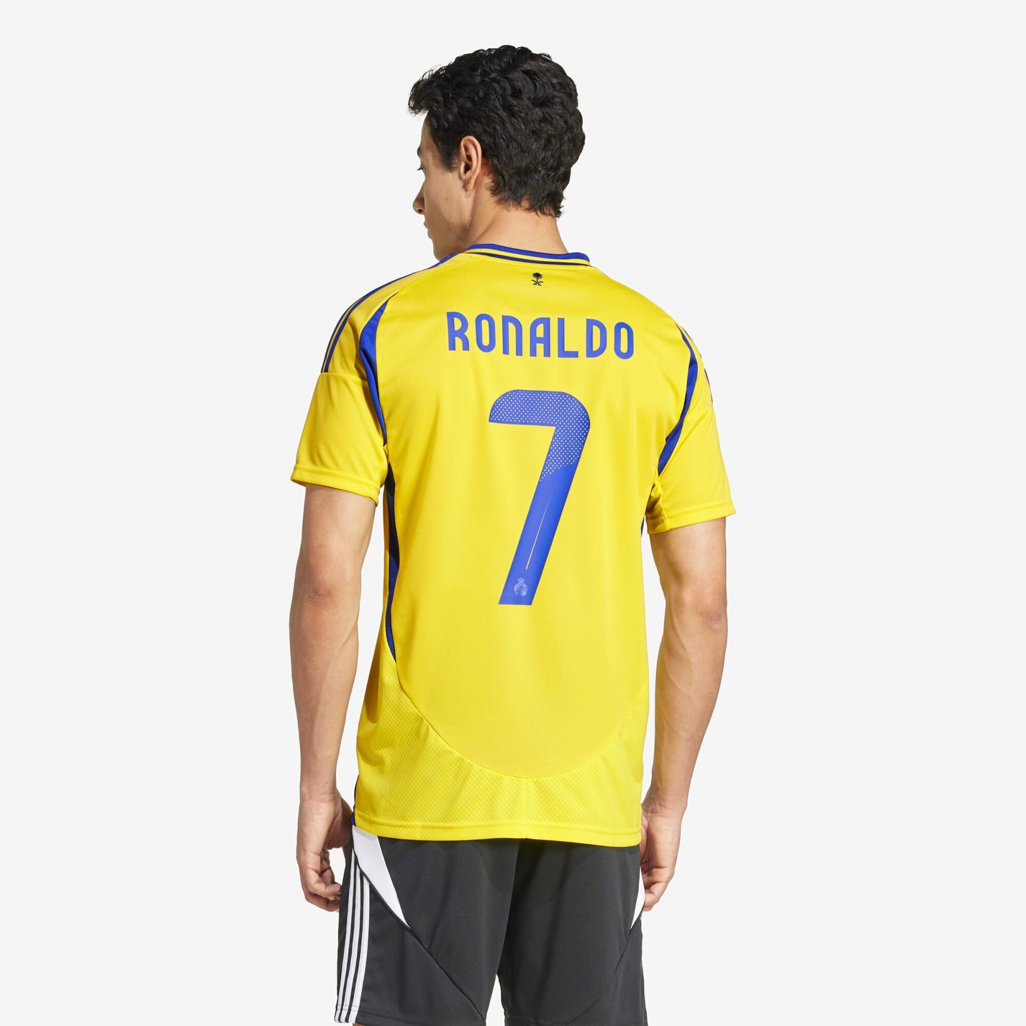 adidas Al Nassr FC 2024/25 Ronaldo Stadium Home Men's AEROREADY Soccer Replica Jersey - Impact Yellow / Royal Blue