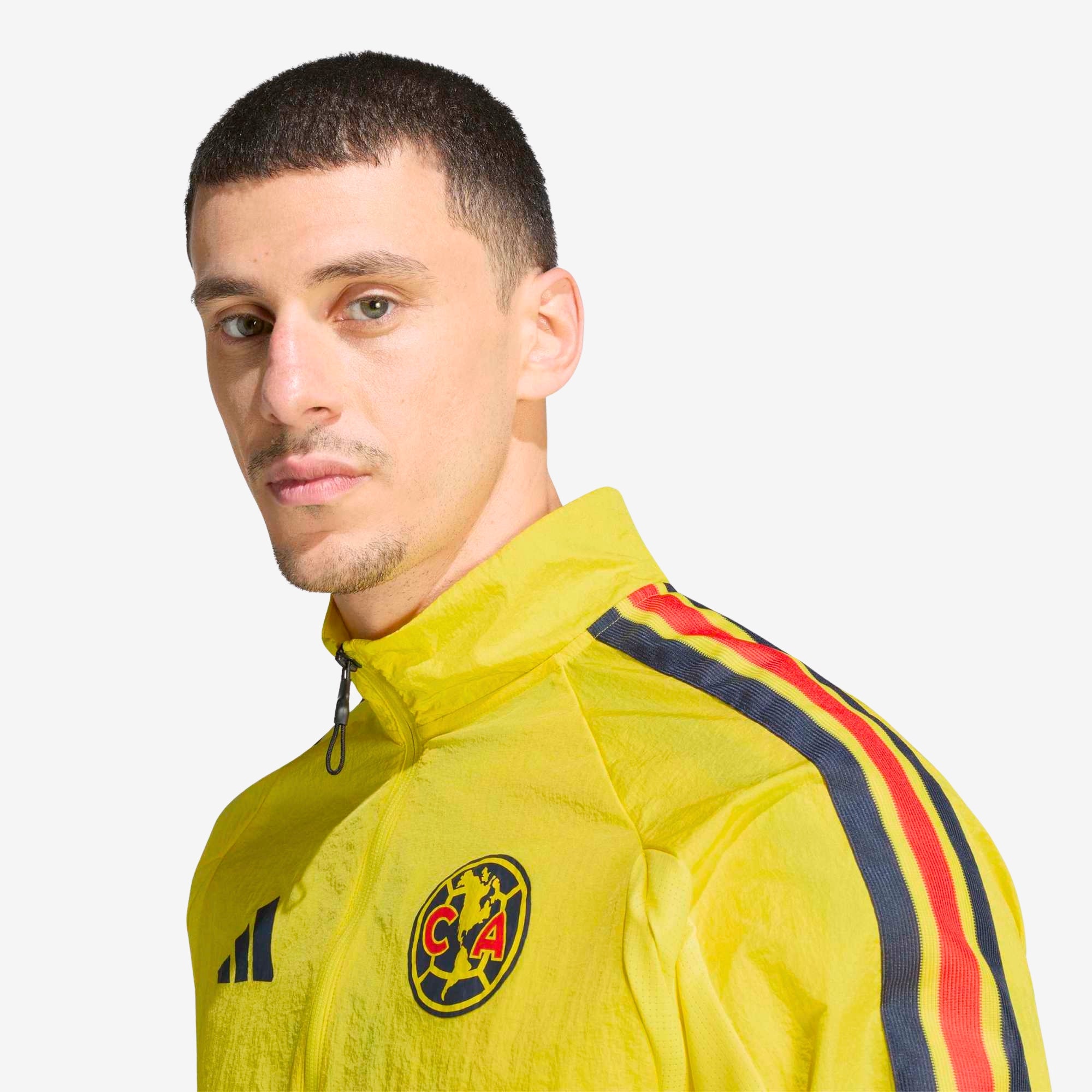 adidas Club America Home Anthem Men's Full-Zip Soccer Jacket - Impact Yellow