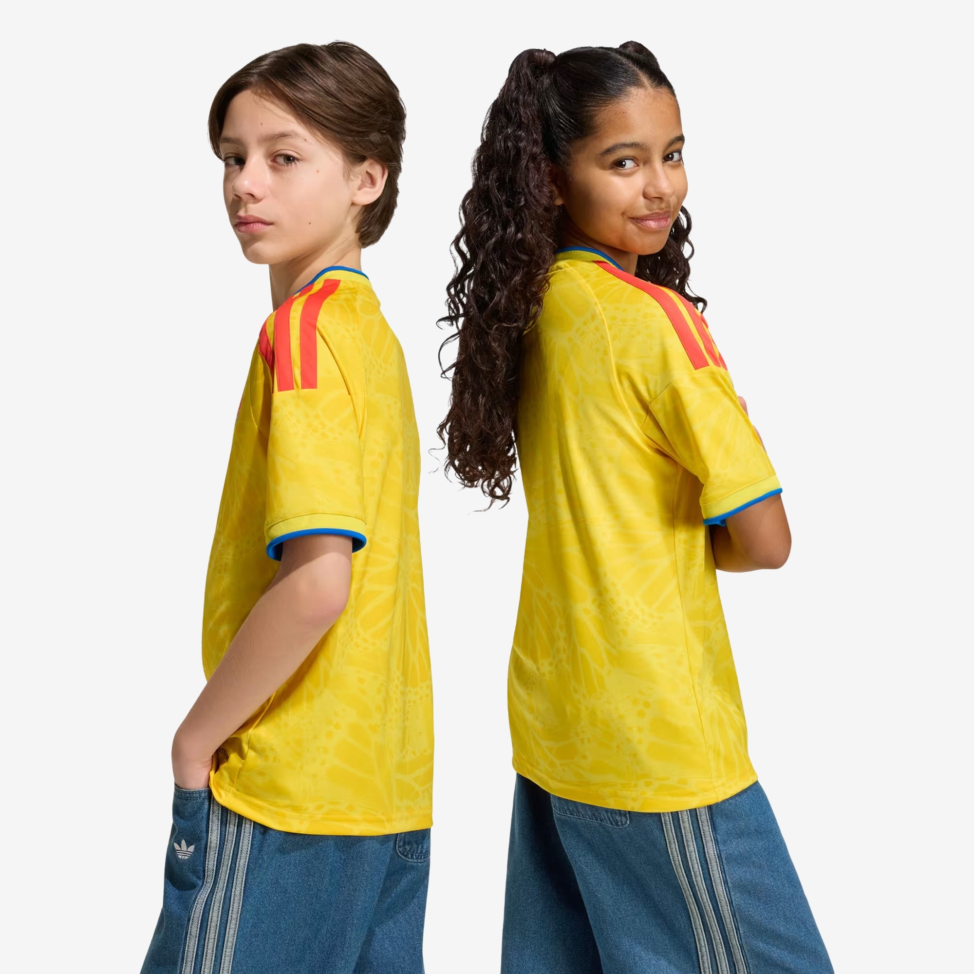adidas Colombia 2026 Stadium Home Big Kids' Soccer Jersey - Impact Yellow