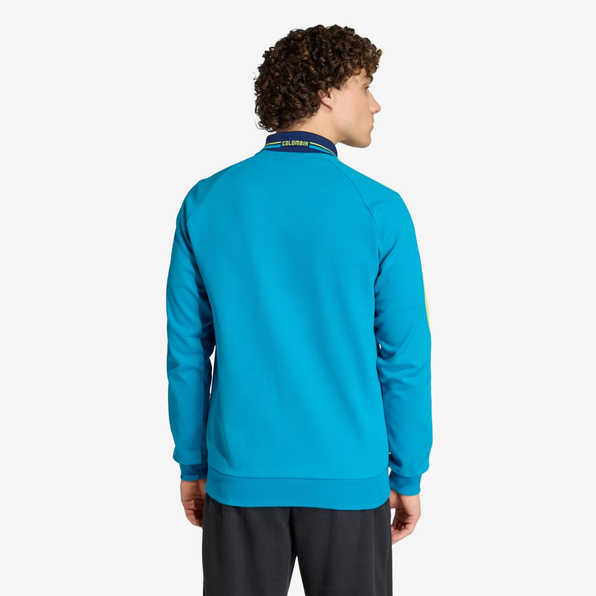 adidas Colombia Away Anthem Men's Full-Zip Soccer Jacket - Mystery Petrol