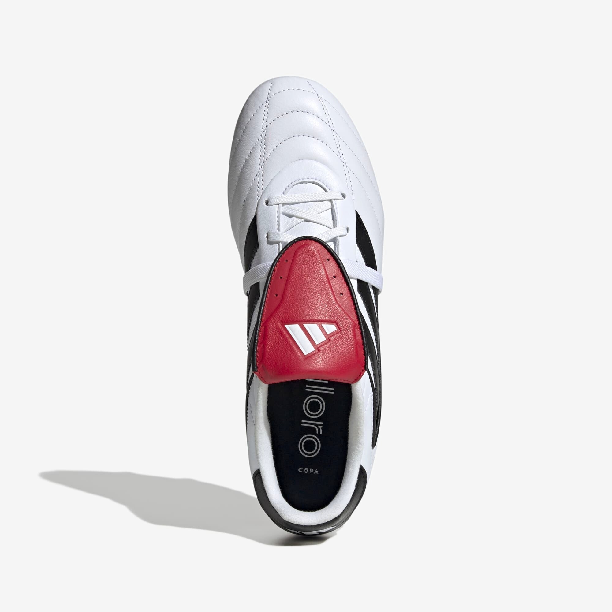 adidas Copa Gloro 2 FG Low-Top Soccer Cleats - Cloud White / Core Black / Better Scarlet