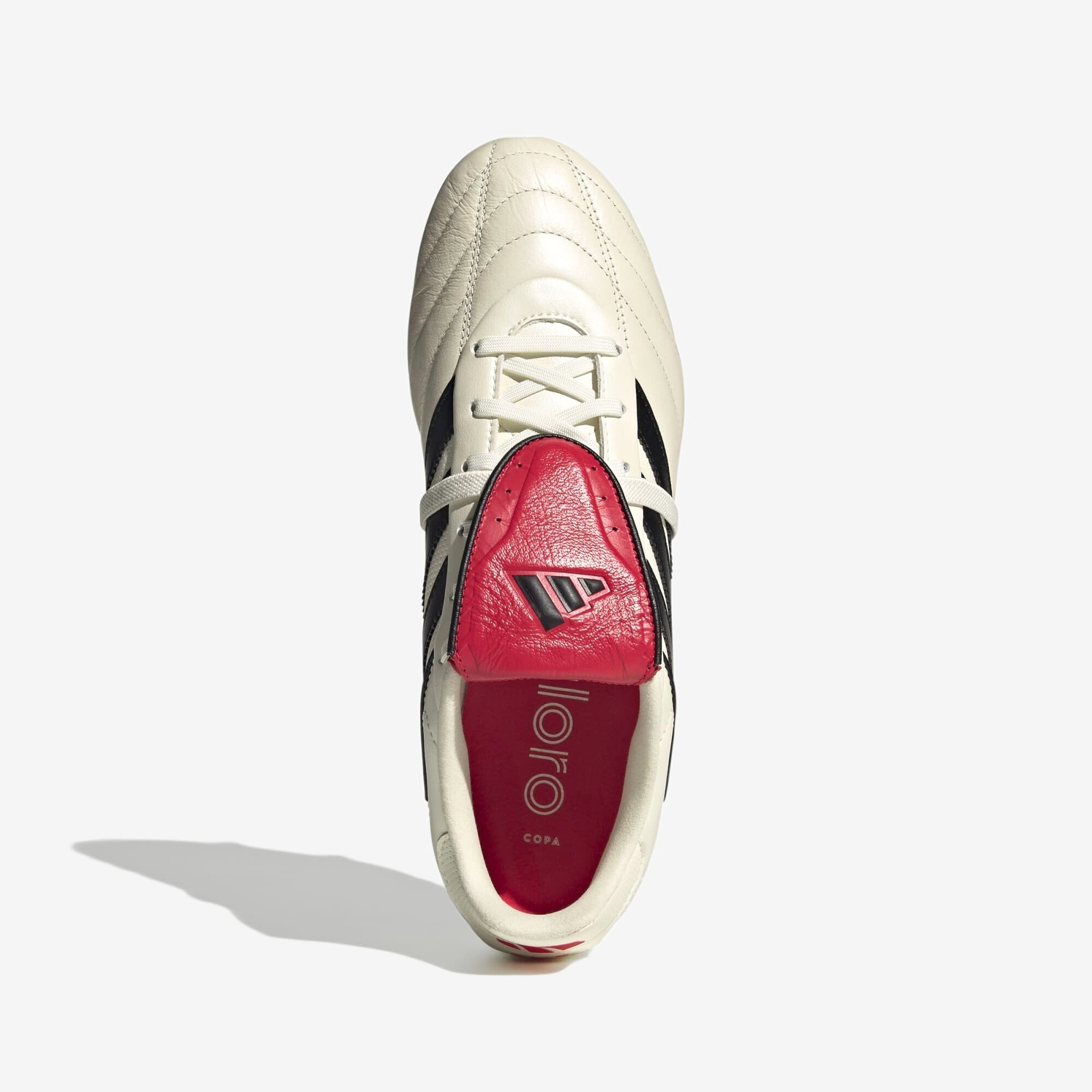 adidas Copa Gloro 2 FG Low-Top Soccer Cleats - Off White / Black / Pure Ruby