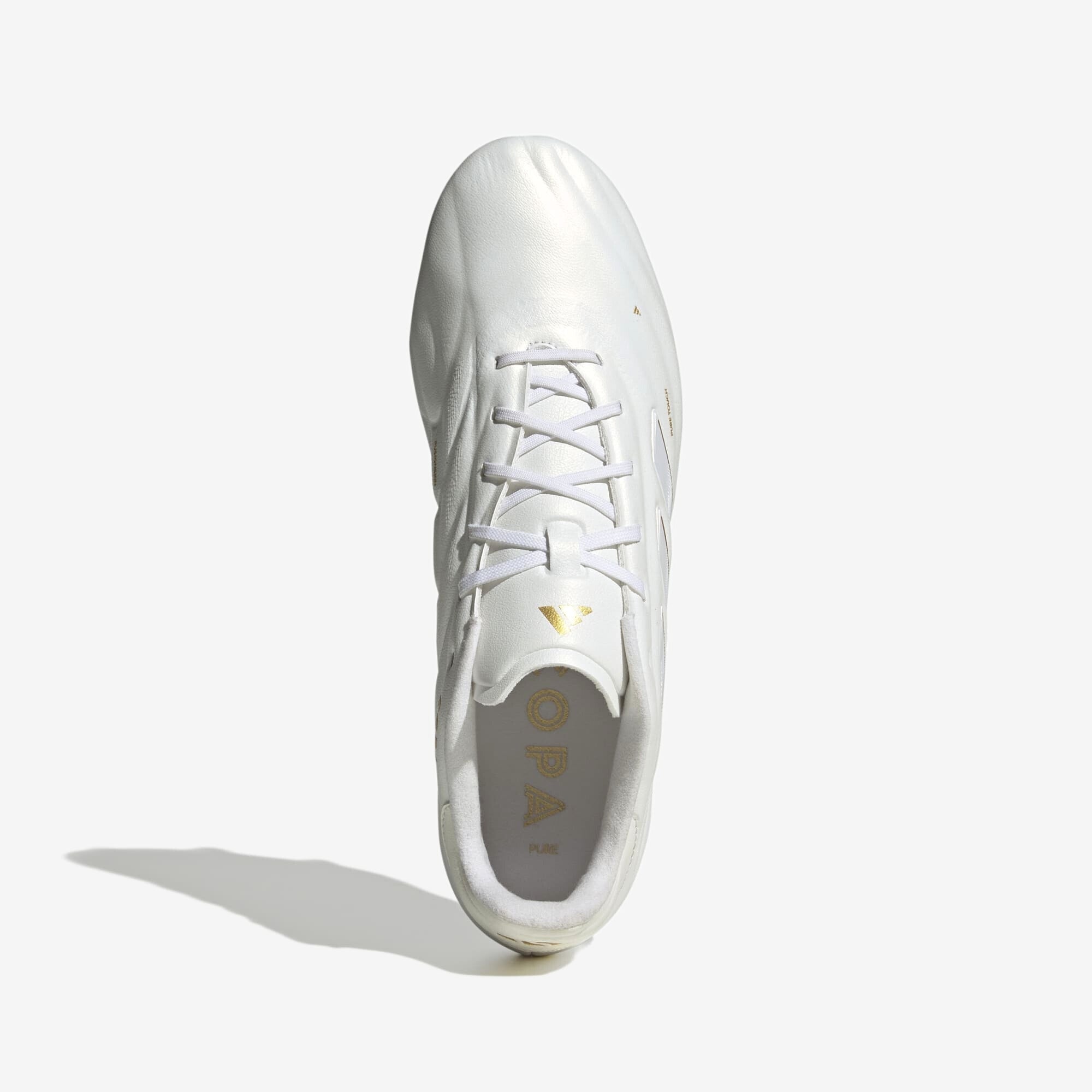 adidas Copa Pure 2 Elite FG Low-Top Soccer Cleats - Cloud White / Cloud White / Gold Metallic