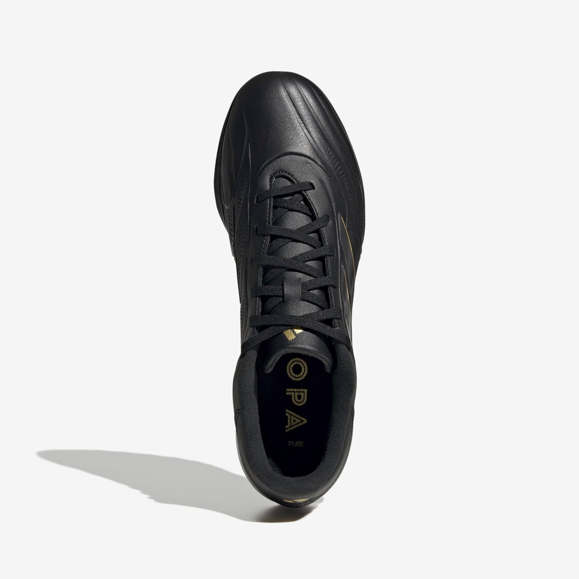 adidas Copa Pure 2 League TF Low-Top Soccer Shoes - Core Black / Carbon / Gold Metallic