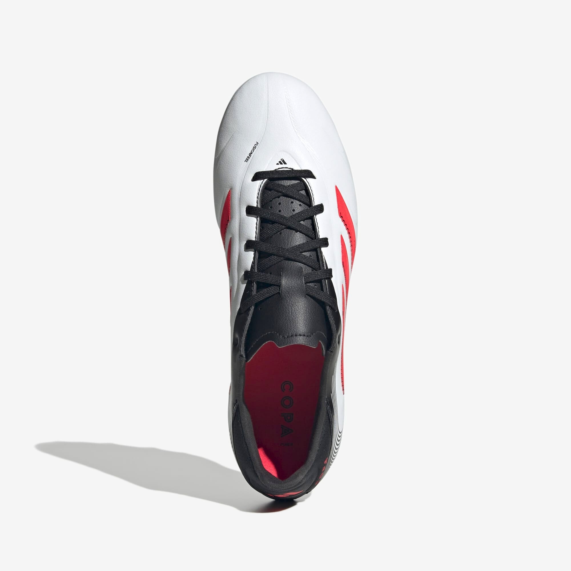 adidas Copa Pure 3 League FG/MG Low-Top Soccer Cleats - Cloud White / Lucid Red / Core Black