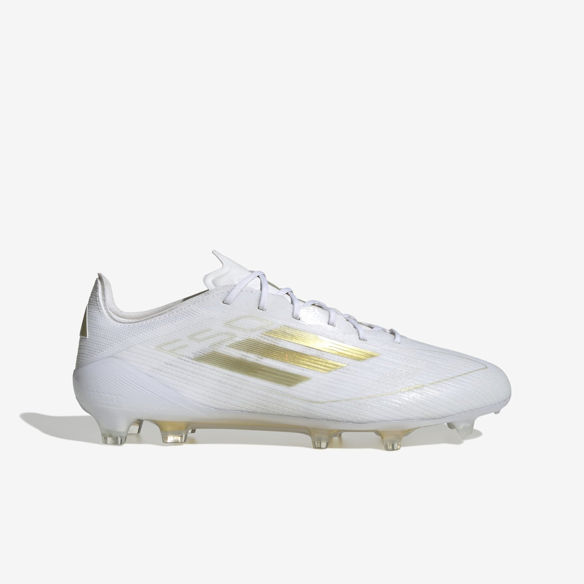 adidas F50 Elite Firm-Ground Low-Top Soccer Cleats - Cloud White / Gold Metallic / Cloud White