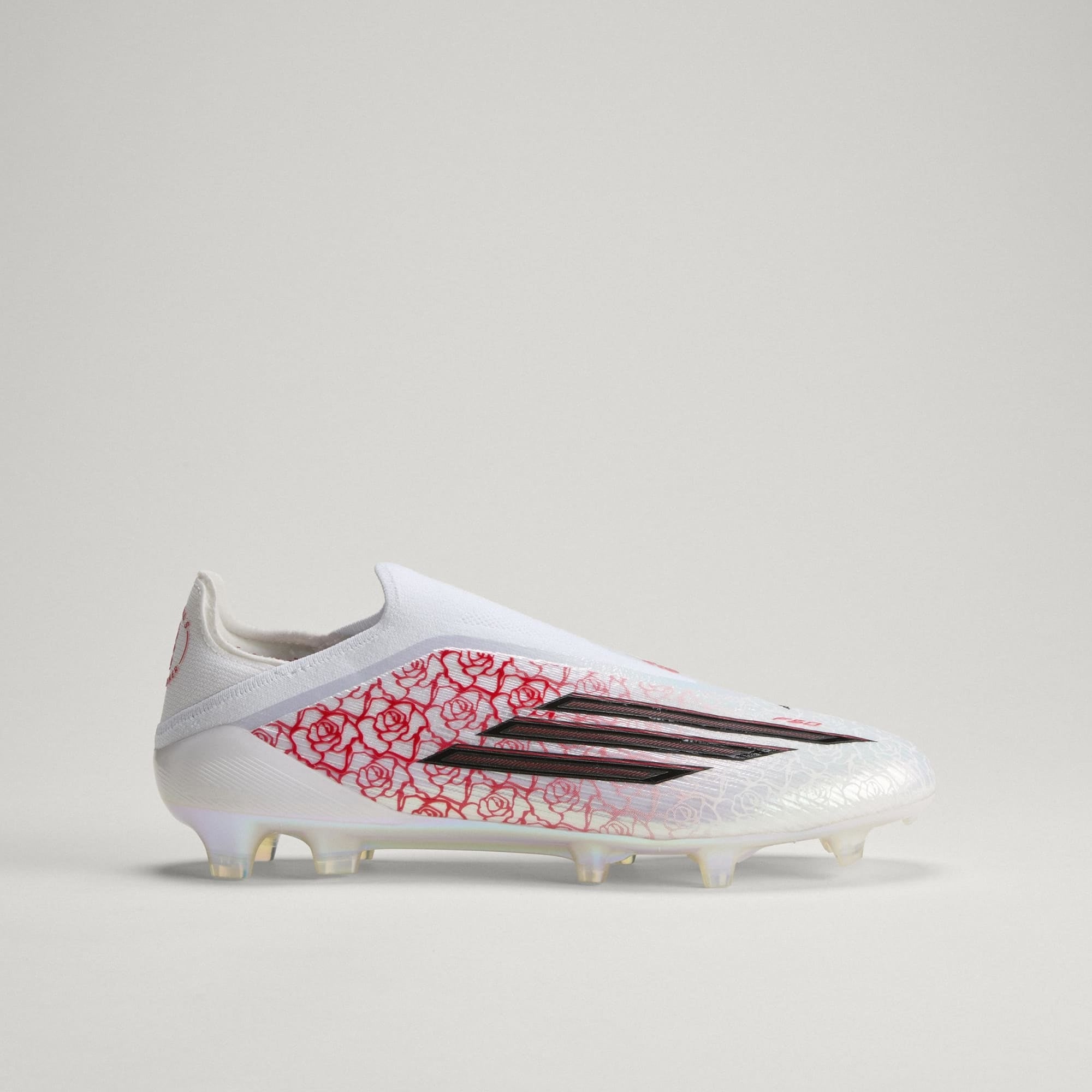 adidas F50 Elite Laceless LY Firm-Ground Low-Top Soccer Cleats - Cloud White / Core Black / Lucid Red