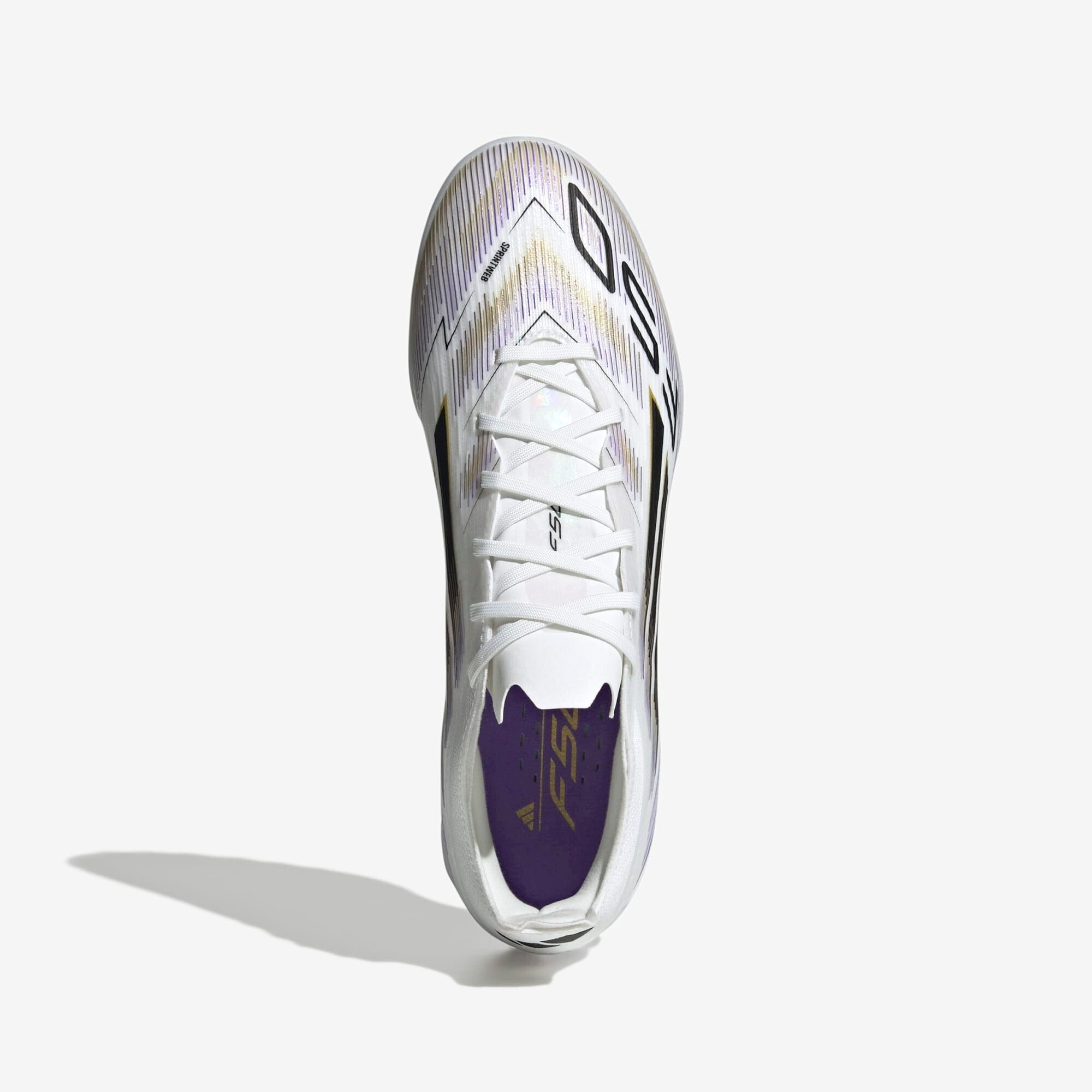 adidas F50 Pro Turf Low-Top Soccer Shoes - Cloud White / Core Black / Gold Metallic