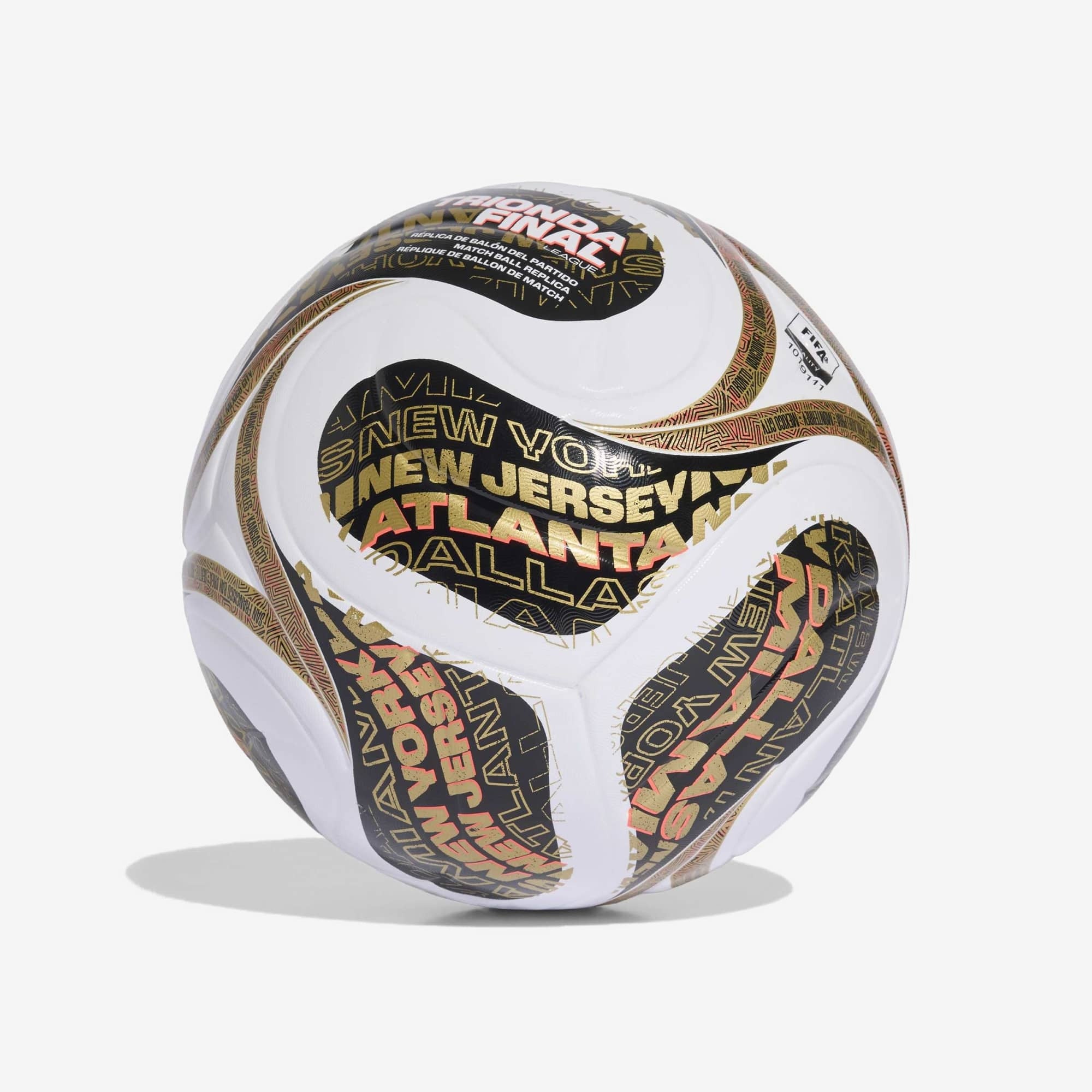 adidas FIFA World Cup 2026 Trionda Finals League Soccer Ball - White / Black / Gold Met.