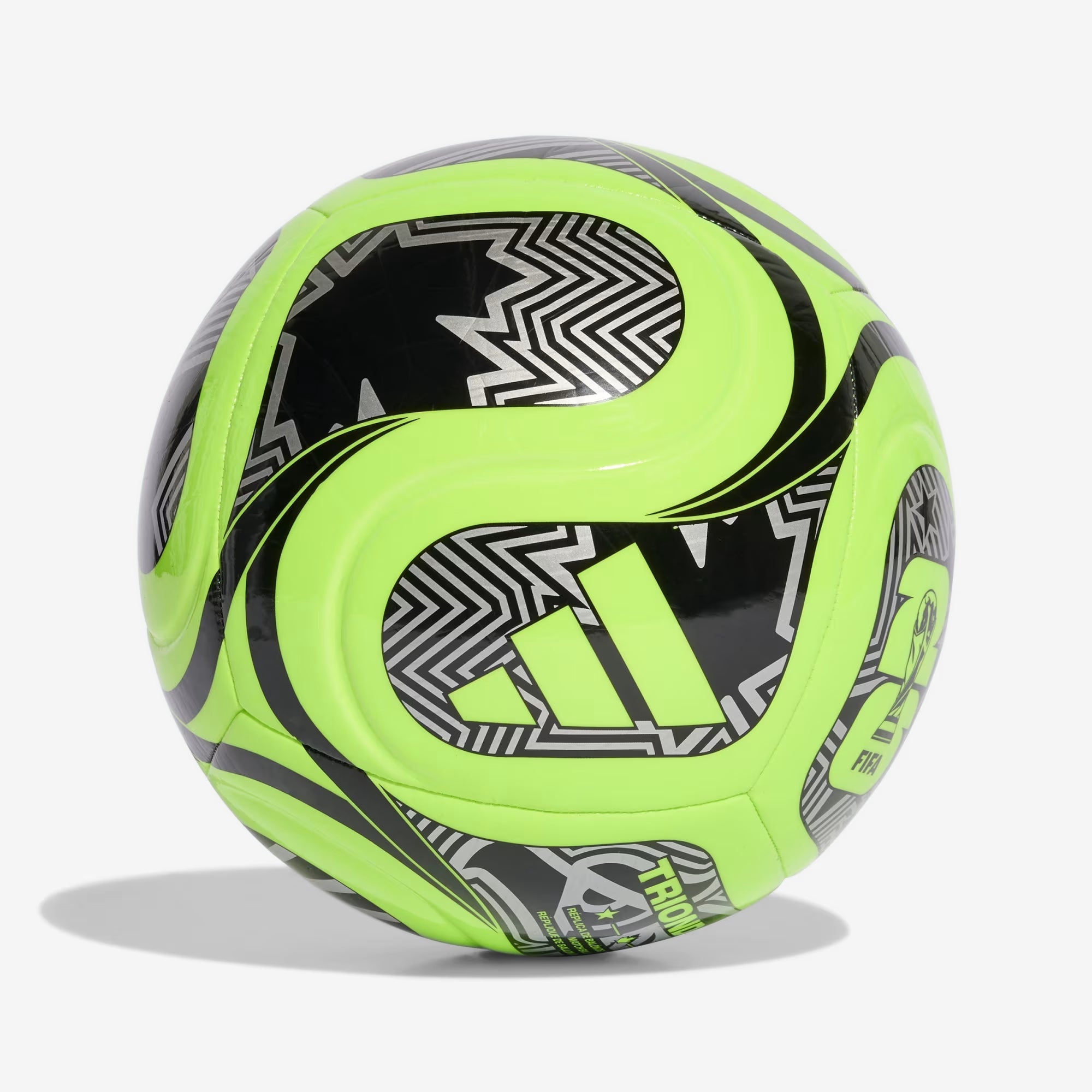 adidas FIFA World Cup 26™ Trionda Club Soccer Ball - Lucid Lemon / Black / Silver Metallic