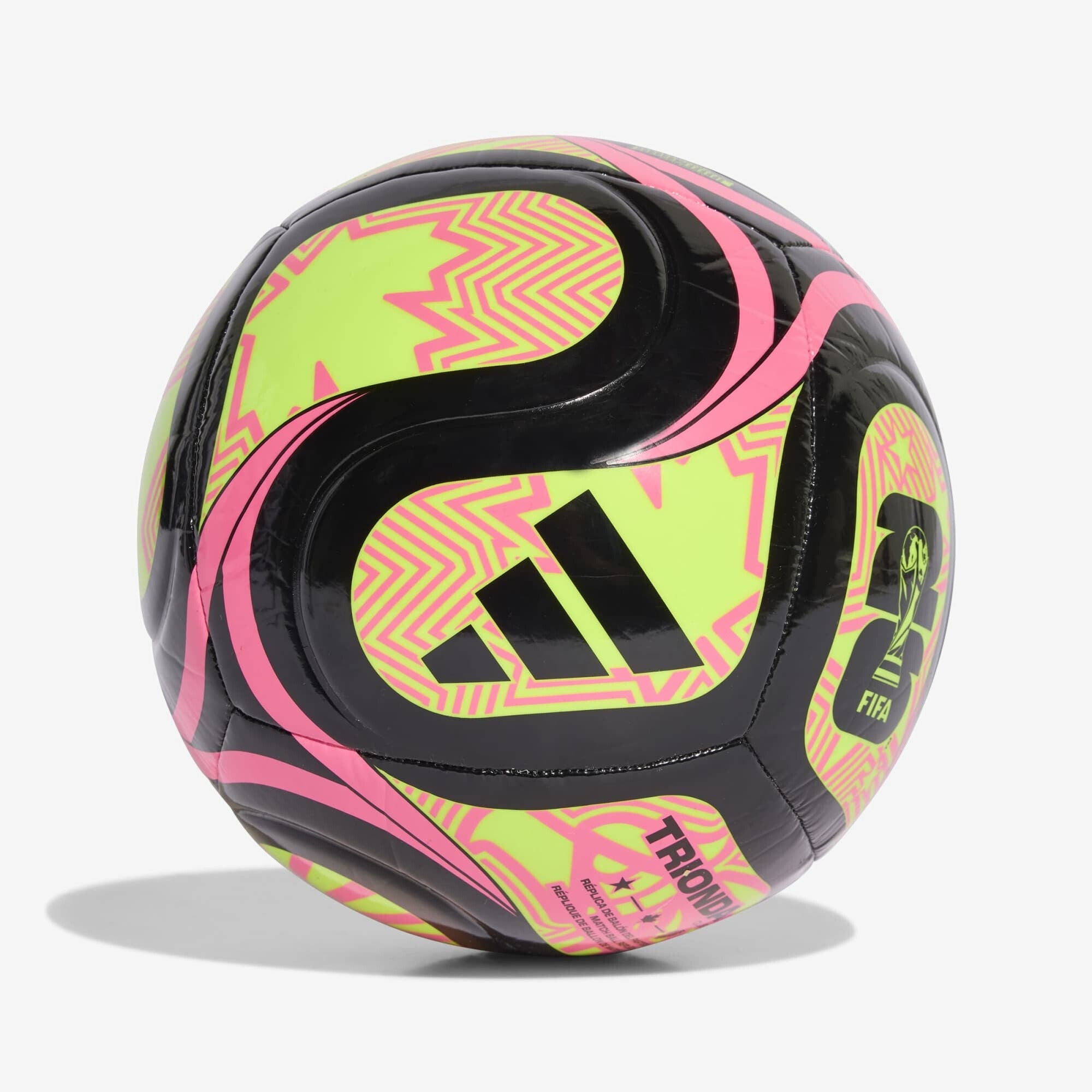 adidas FIFA World Cup 26™ Trionda Club Soccer Ball - Black / Lucid Lemon / Lucid Pink