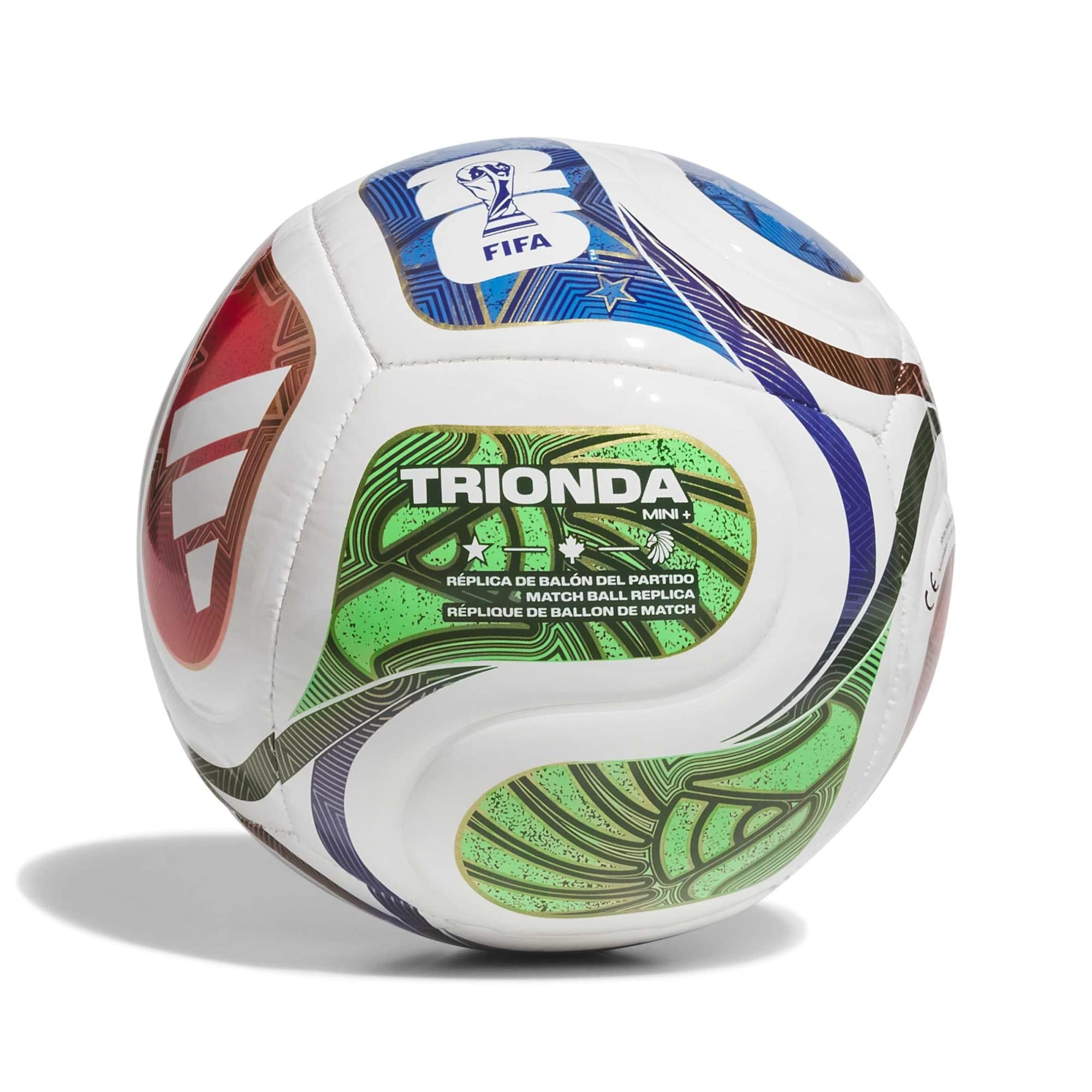 adidas FIFA World Cup 26™ Trionda Mini+ Soccer Ball - White / Team Royal Blue / Solar Blue / Power Red