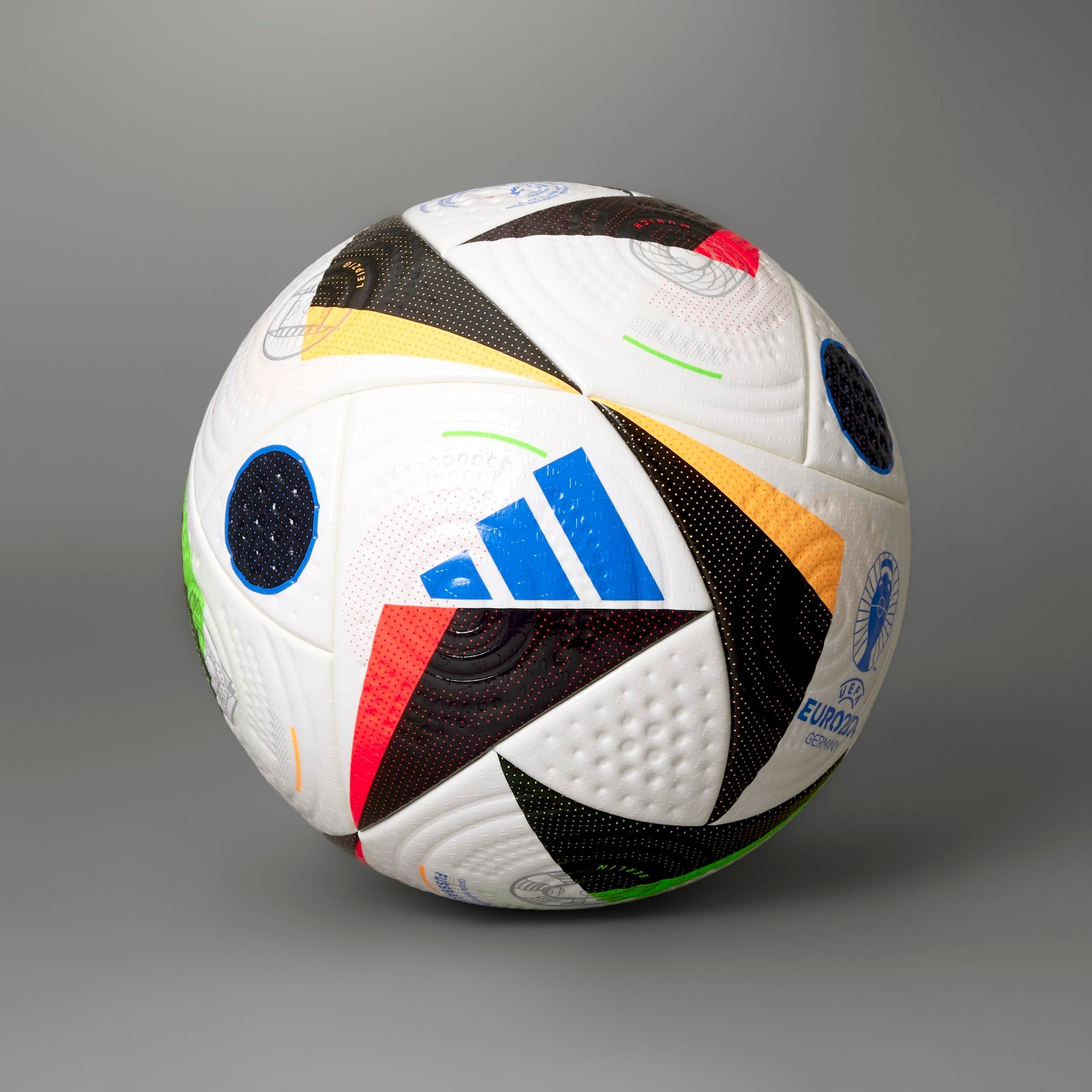 adidas Fussballliebe Pro Soccer Ball - White / Black / Glow Blue