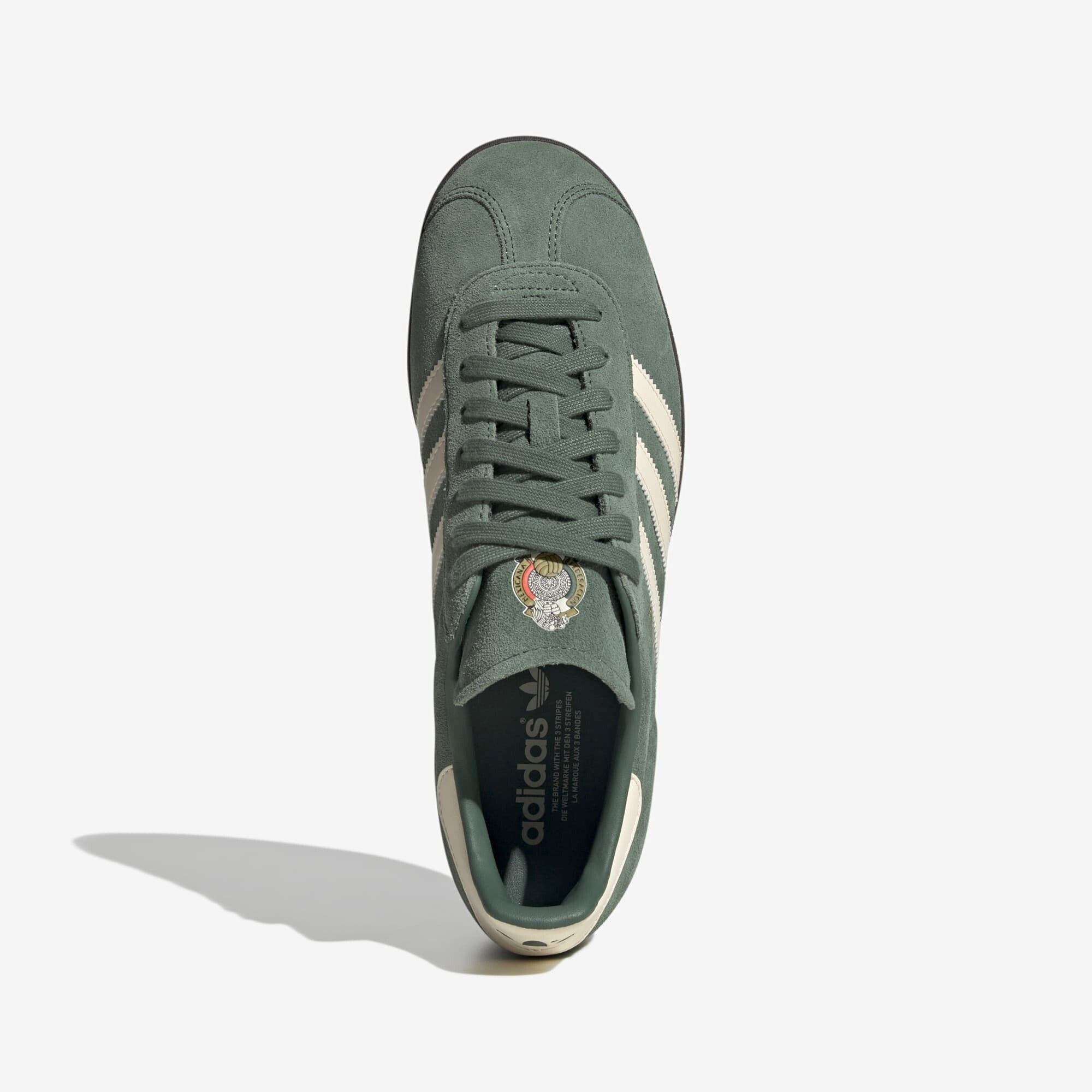 adidas Gazelle IC Low-Top Soccer Shoes - Green Oxide / Wonder White