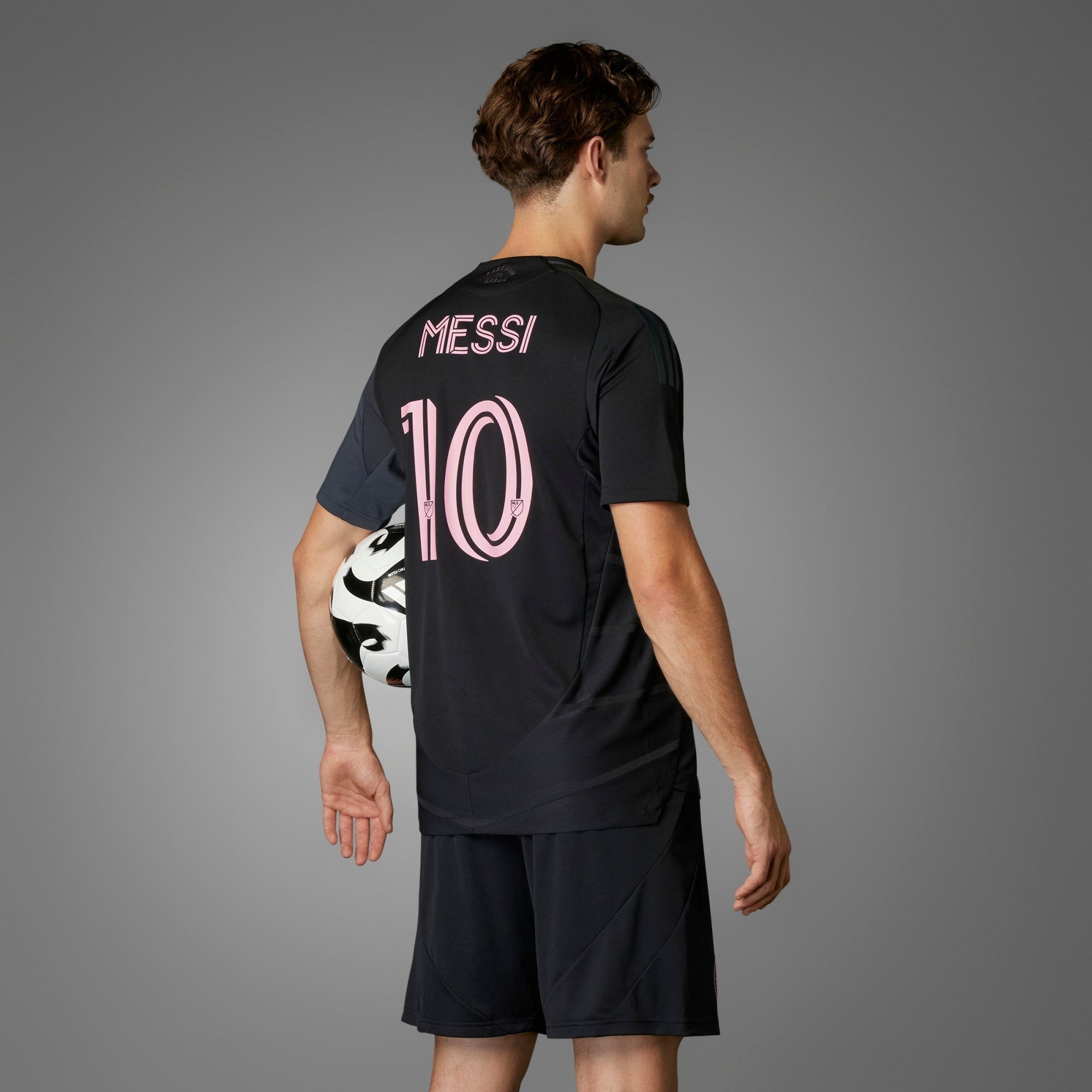 adidas Inter Miami CF 2025/26 Messi Match Away Men's AEROREADY Soccer Authentic Jersey - Black