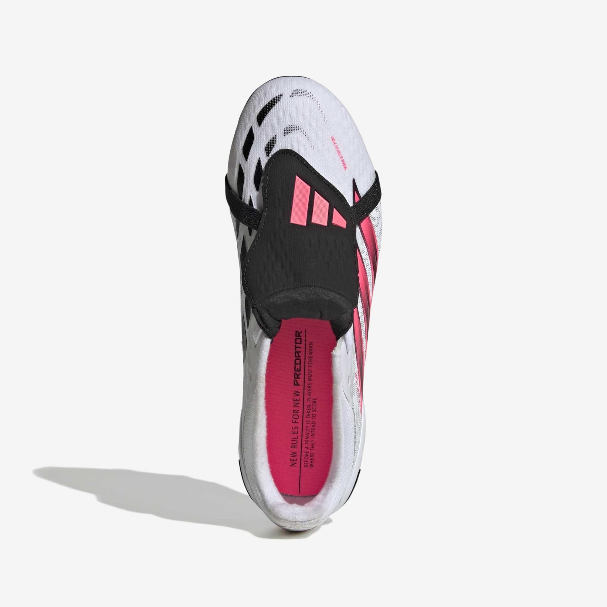 adidas Jr. Predator Elite Fold-Over Tongue Big Kids' Firm-Ground Low-Top Soccer Cleats - Cloud White / Solar Turbo / Core Black