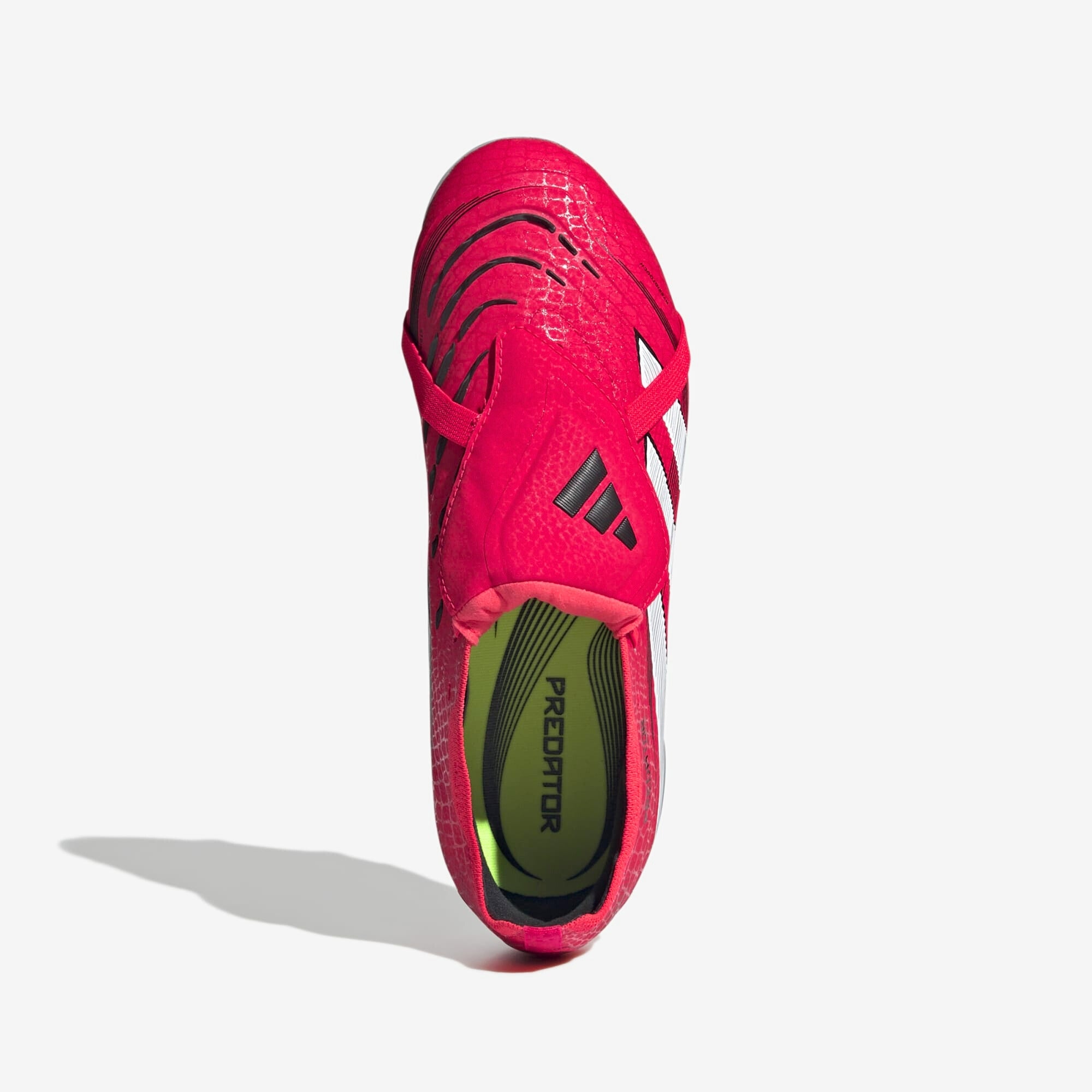 adidas Jr. Predator Elite Fold-Over Tongue Little/Big Kids' FG Low-Top Soccer Cleats - Lucid Red / Cloud White / Core Black