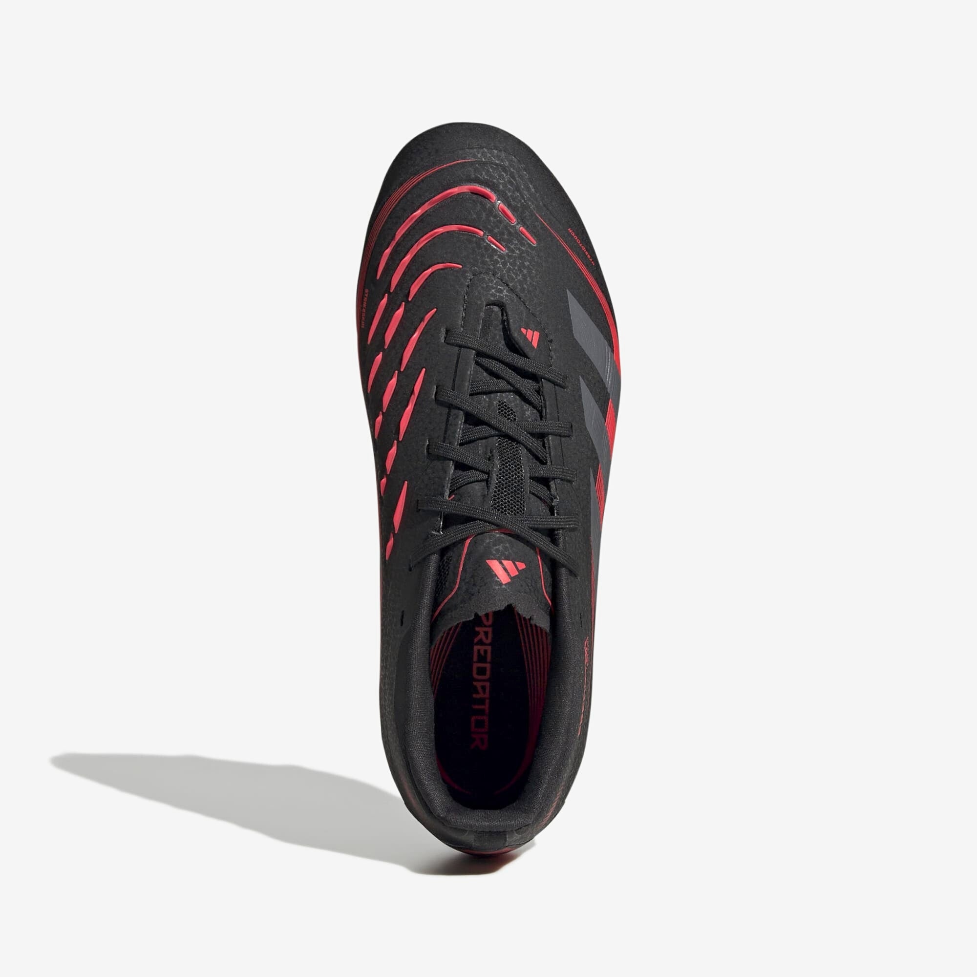 adidas Jr. Predator Elite Big Kids' FG Low-Top Soccer Cleats - Core Black / Grey Four / Lucid Red