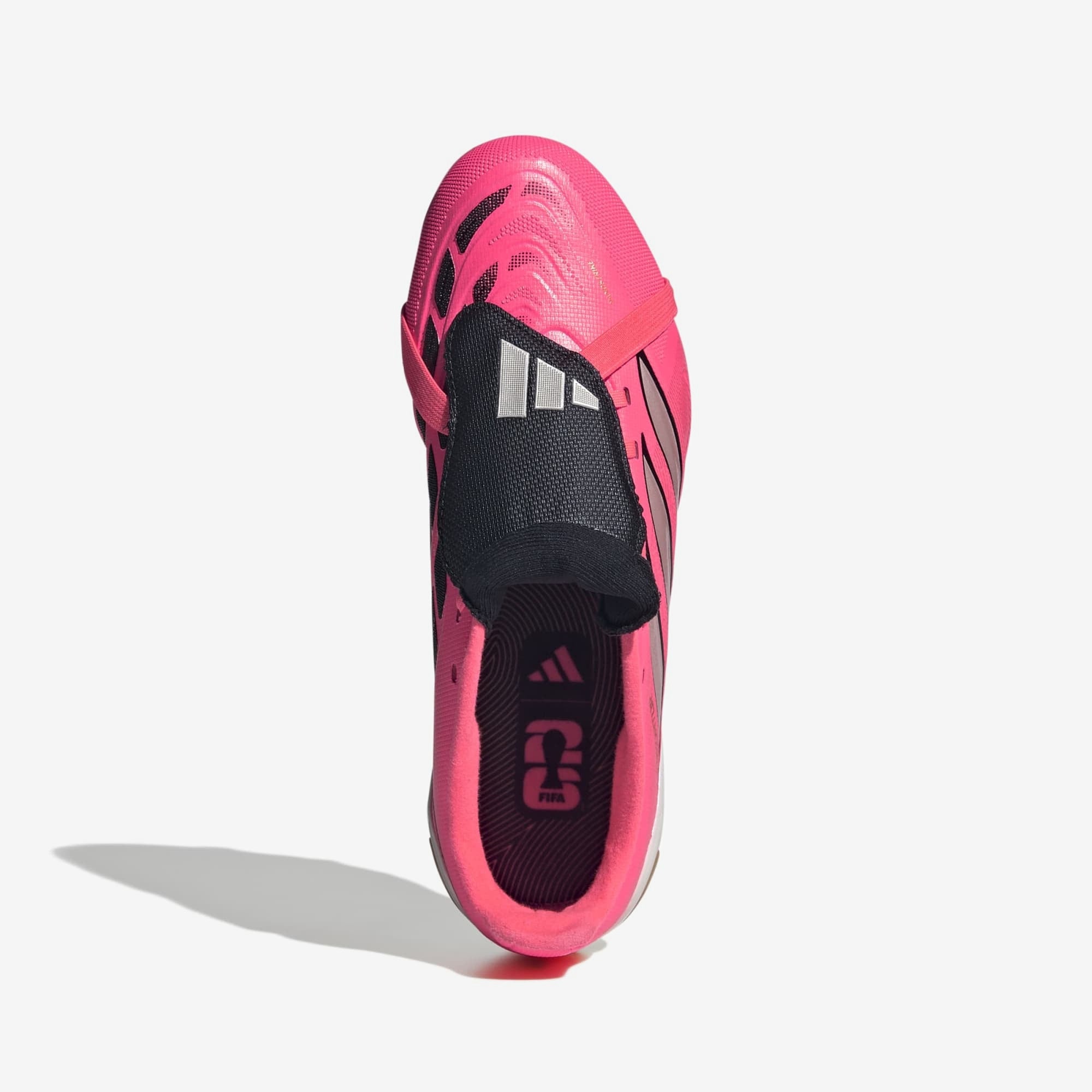 adidas Jr. Predator League Fold-Over Tongue Big Kids' Firm-Ground Low-Top Soccer Cleats - Solar Turbo / Thermal Chrome / Core Black