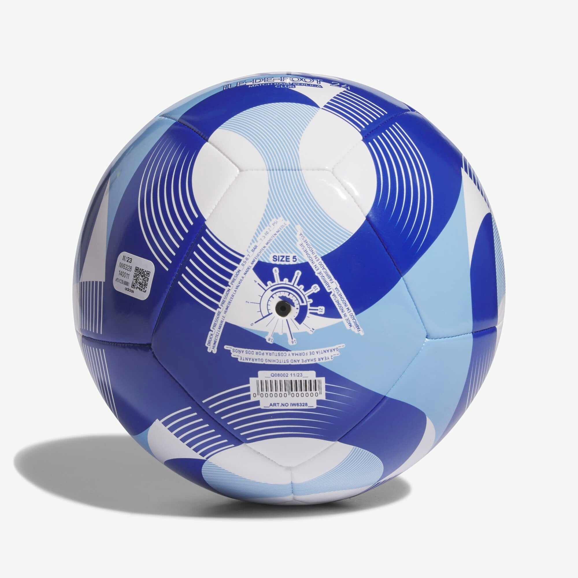 adidas Île-De-Foot 24 Club Soccer Ball - White / Clear Sky / Royal Blue