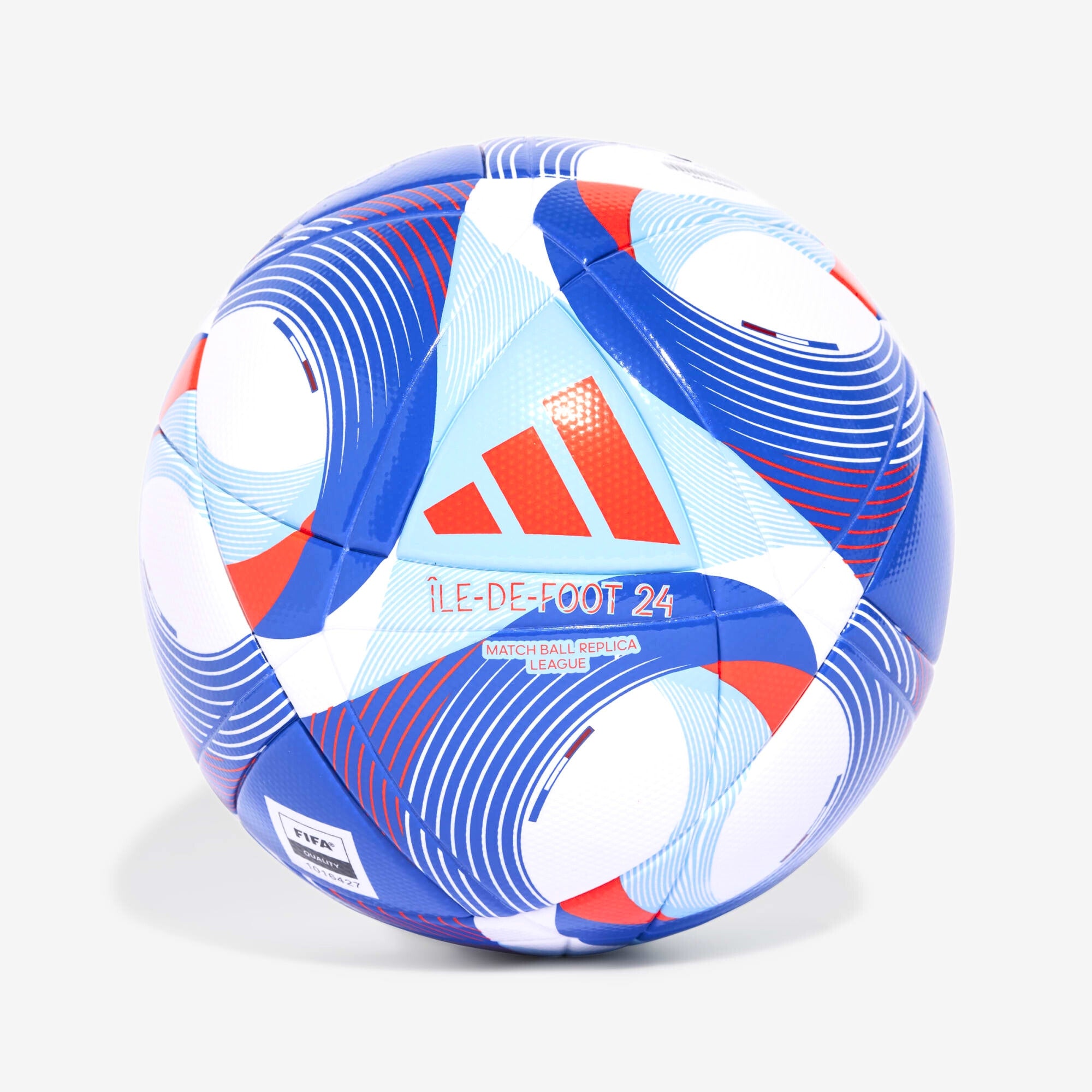 adidas Île-De-Foot 24 League Soccer Ball - White / Solar Red / Clear Sky / Royal Blue