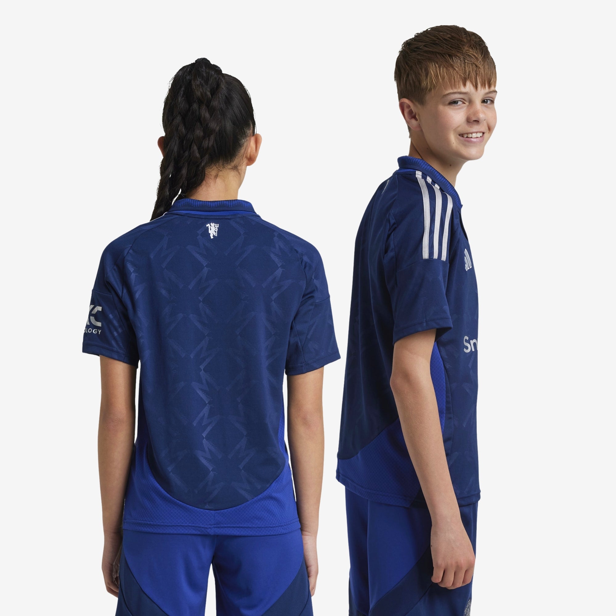 adidas Manchester United 2024/25 Stadium Away Big Kids' AEROREADY Soccer Replica Jersey - Night Indigo