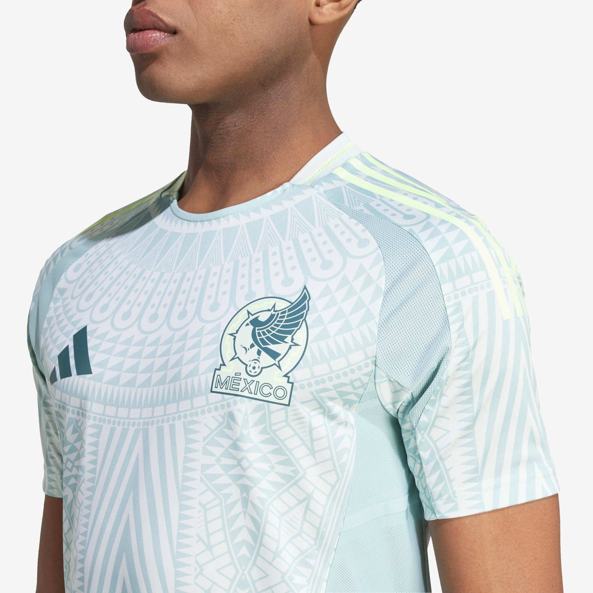 adidas Mexico 2024 Match Away Men's HEAT.RDY Soccer Authentic Jersey - Linen Green