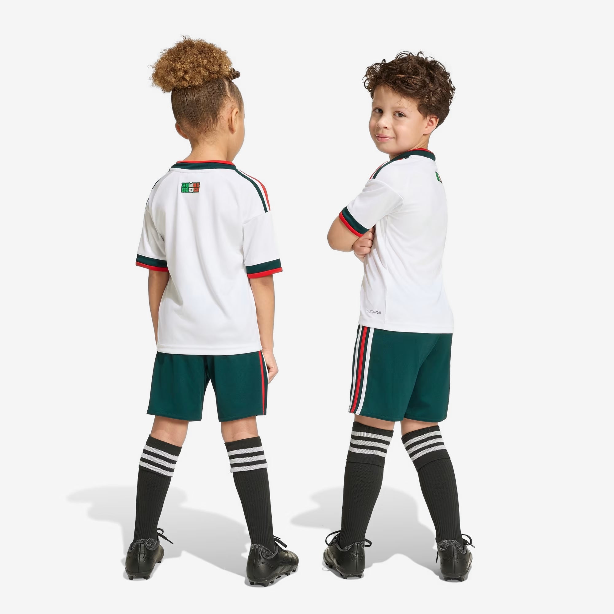 adidas Mexico 2026 Stadium Away Set Little/Big Kids' Soccer Kit - White