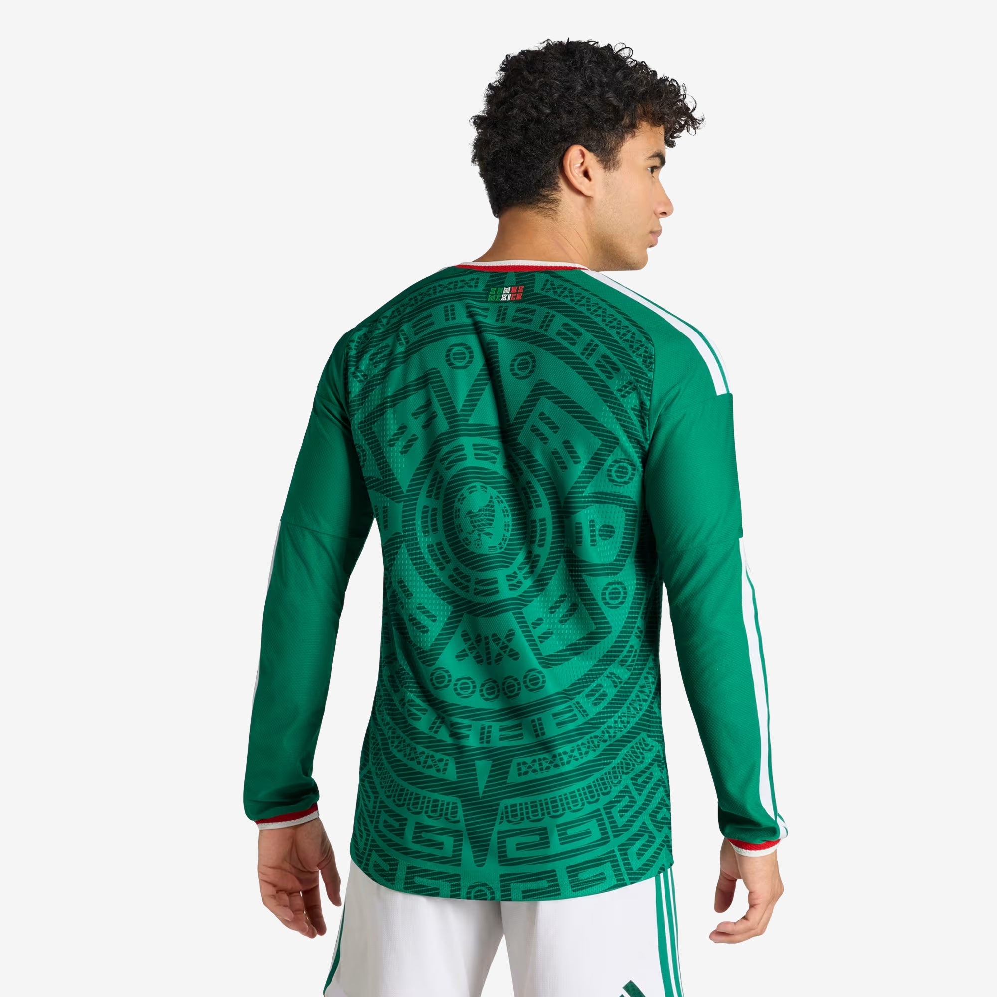 adidas Mexico 2026 Match Home Men's Soccer Authentic Long-Sleeve Jersey - Bold Green