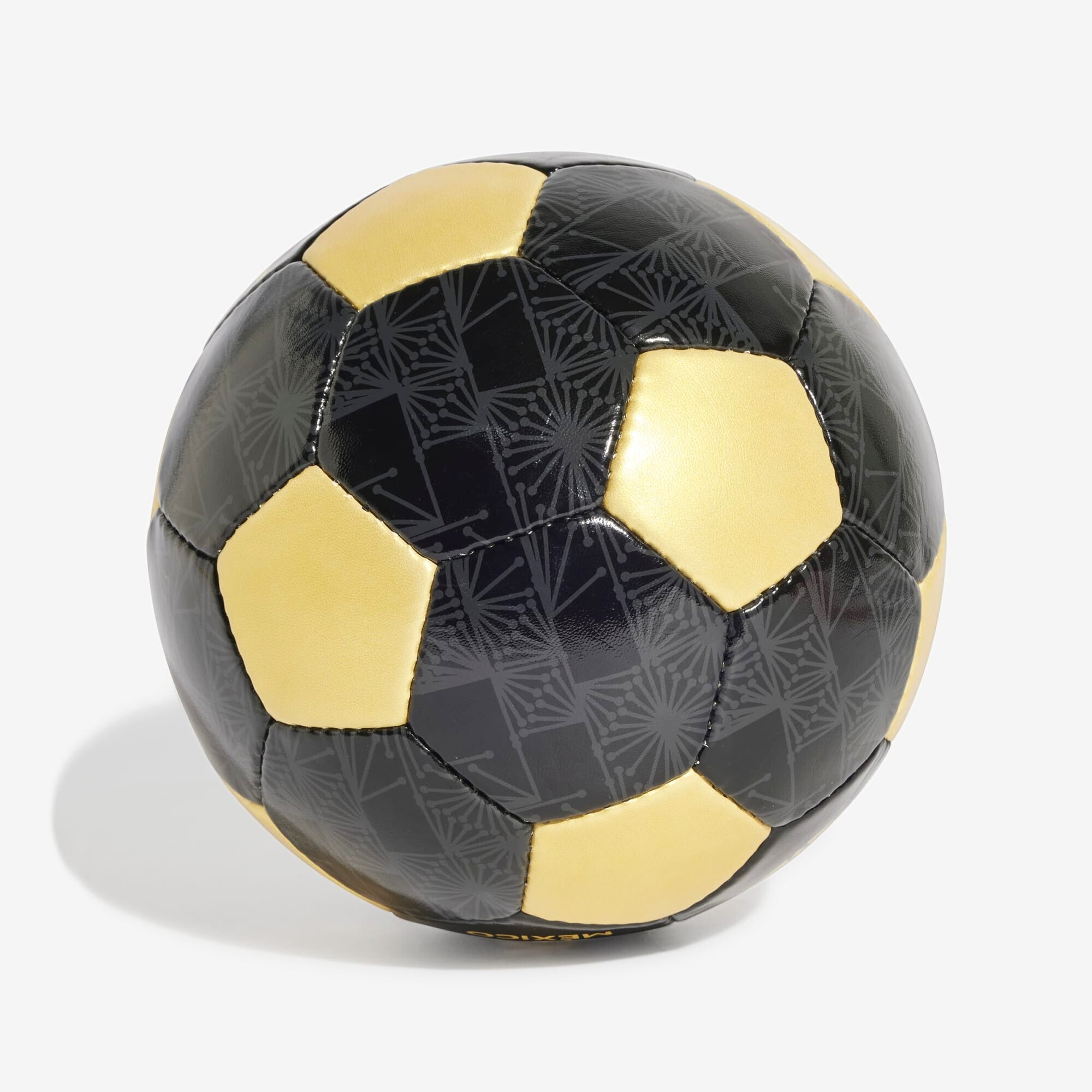 adidas Mexico Gold Kit Club Soccer Ball - Black / Utility Black / Gold Metallic